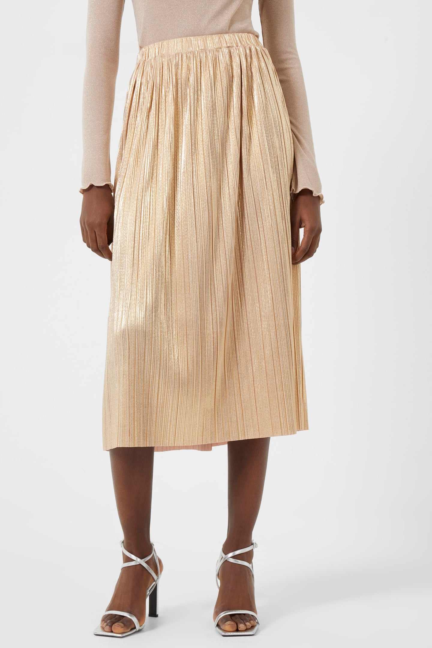 SKY JERSEY SKIRT SHIMMER PINK 1