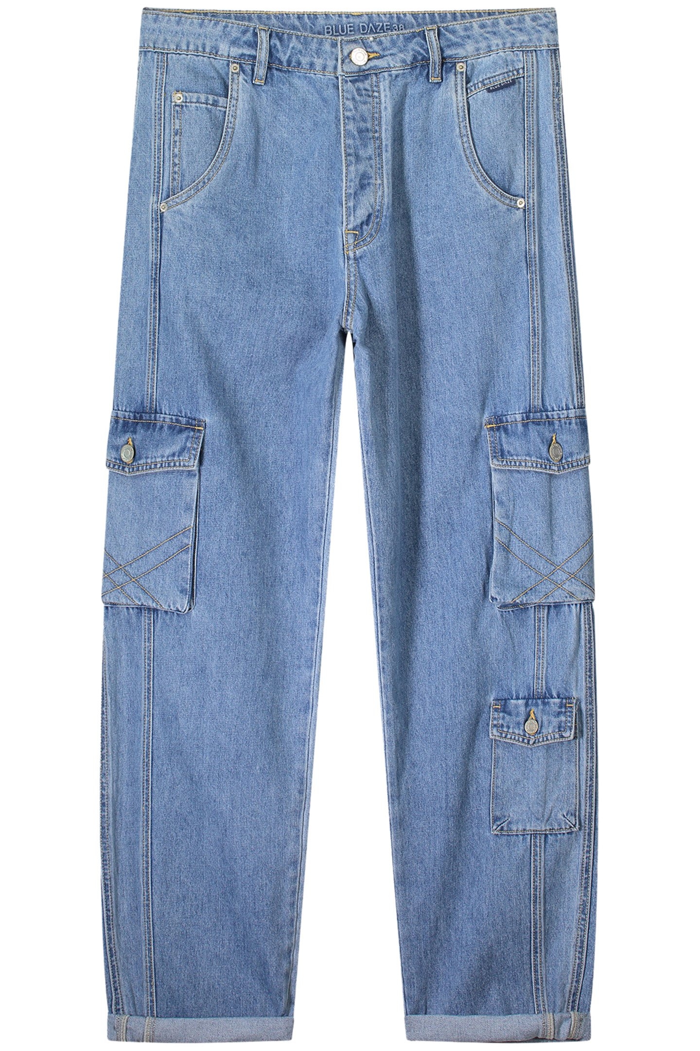 CARGO JEANS BAGGY COTTON JEANS BLUES 4