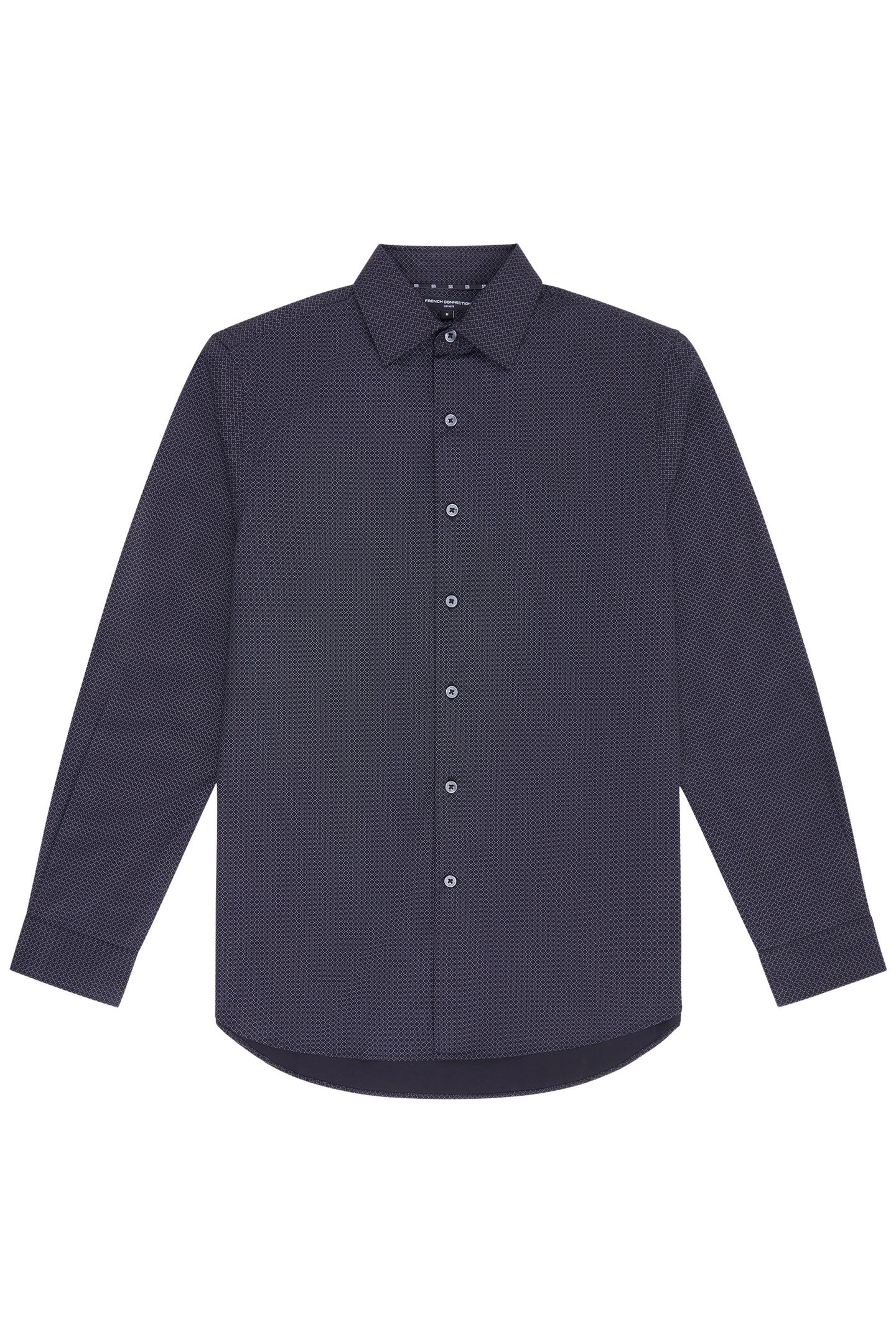 REGULAR FIT/CLASSIC COLLAR BLACK GEO 4