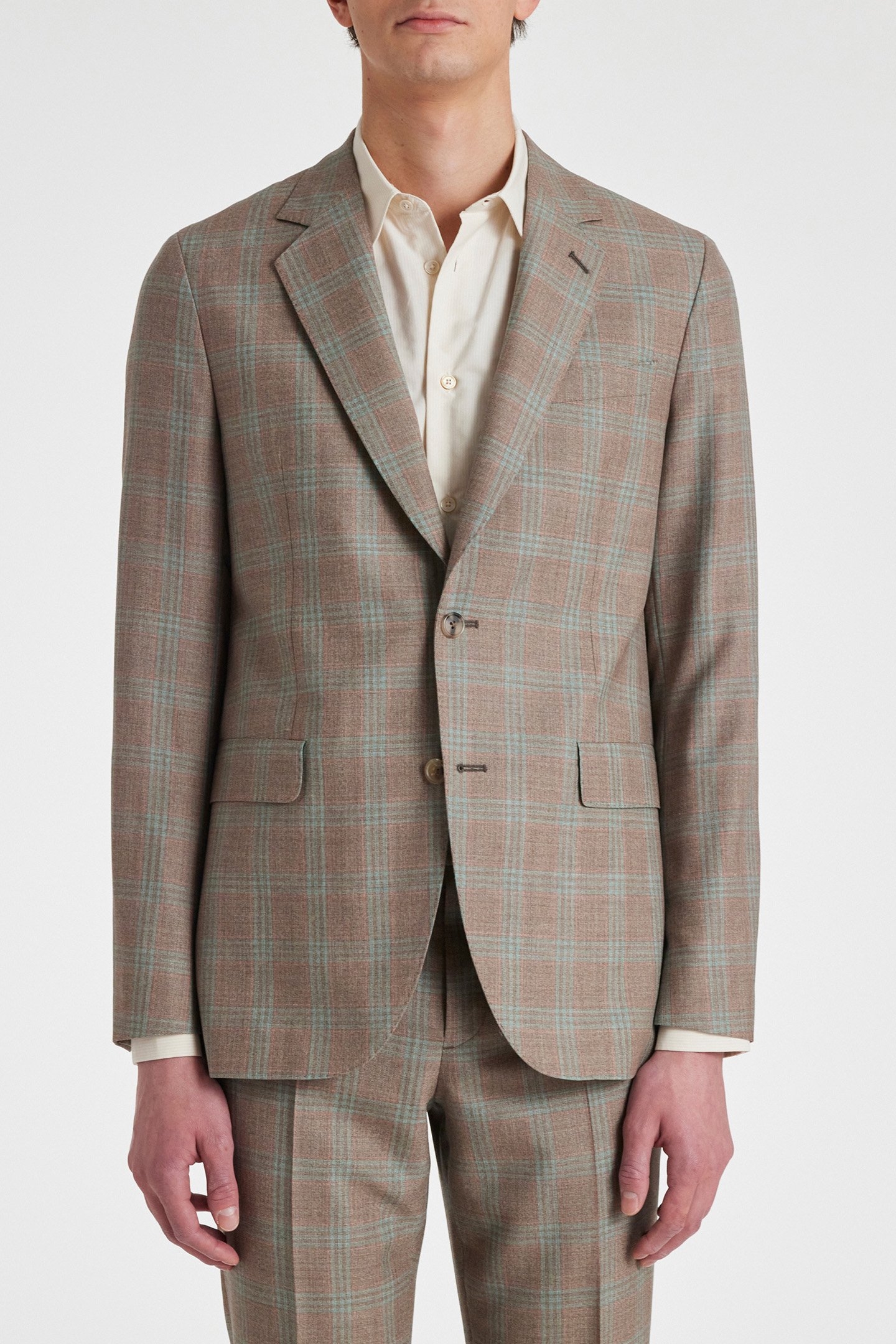 MENS 2 BUTTON JACKET LIGHT BEIGE 1