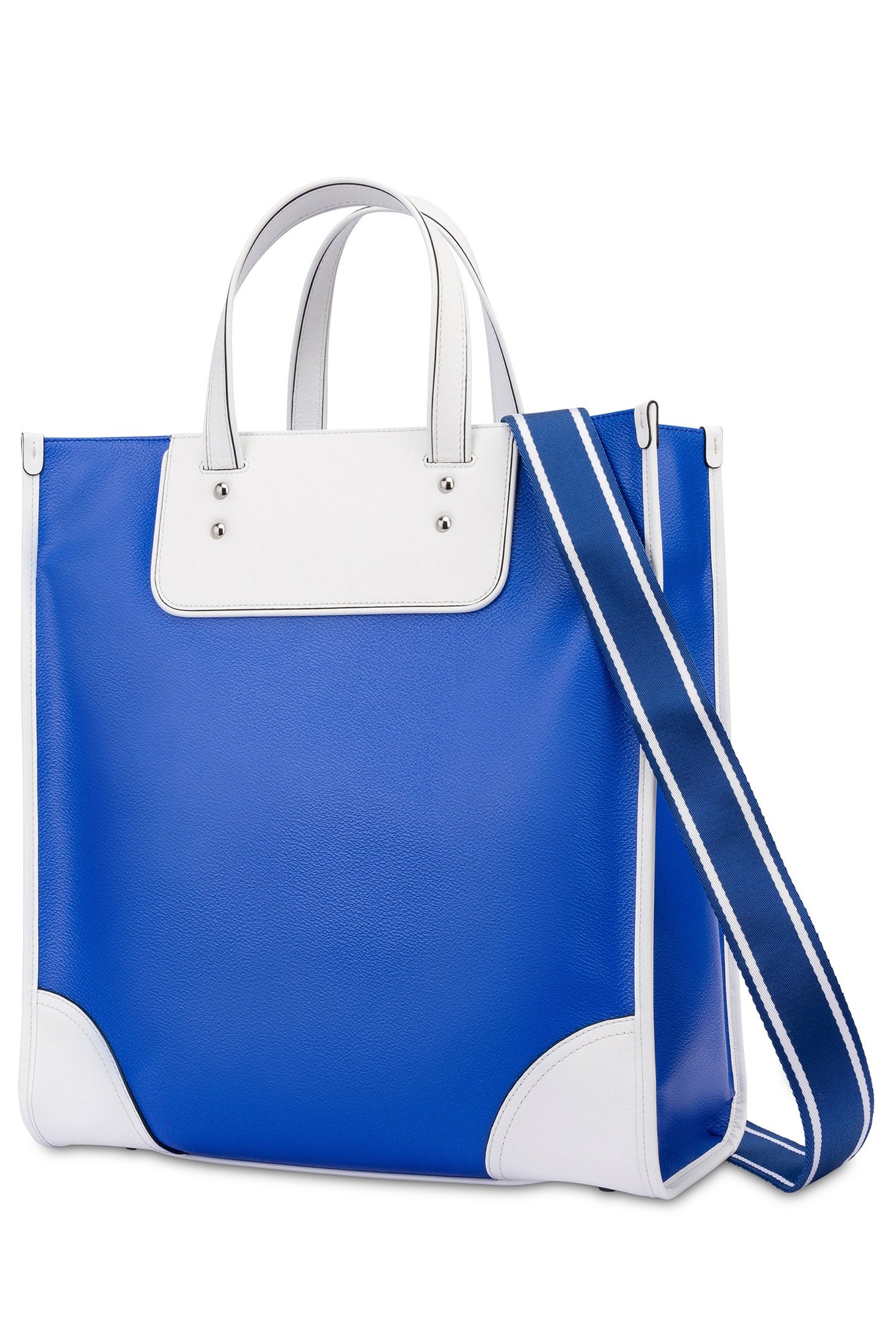 DOUBLE SMILEY® WORLD CALFSKIN SHOPPER BLUE 2