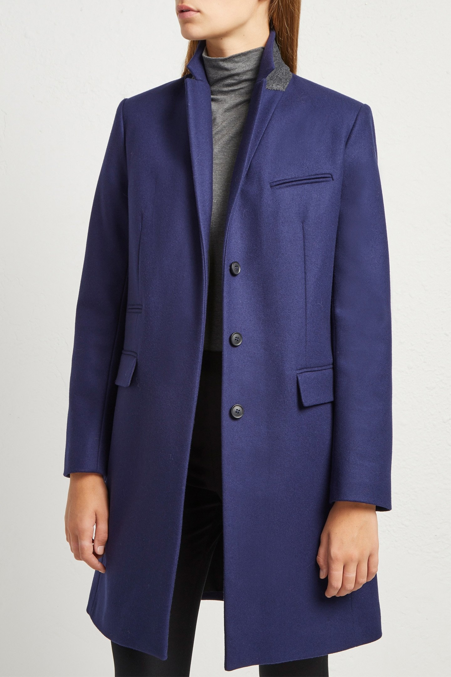 FT PLATFM FELT SMART COAT UTILITY BLUE 1