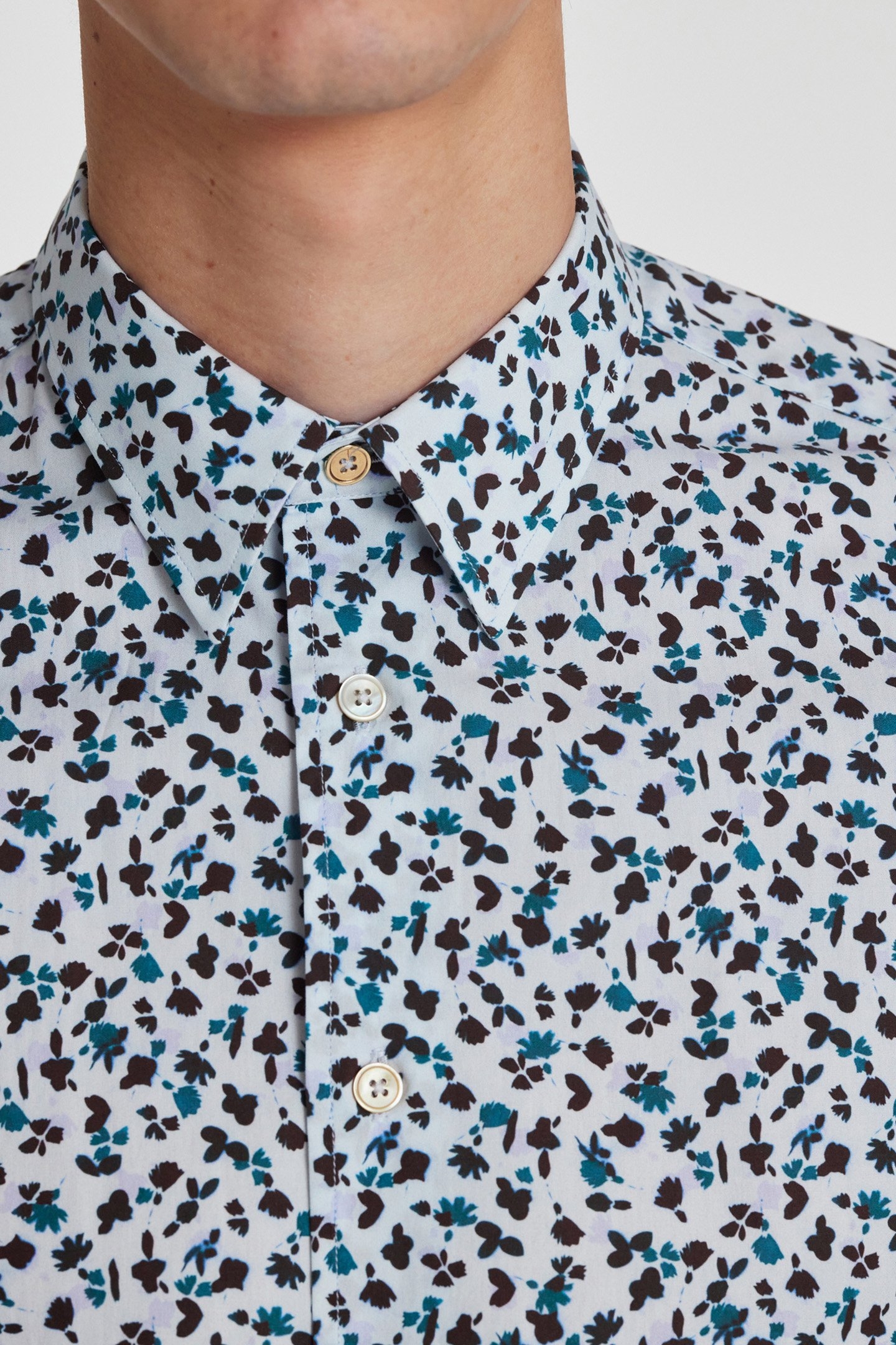 MENS S/S SLIM FIT SHIRT LIGHT BLUE 6