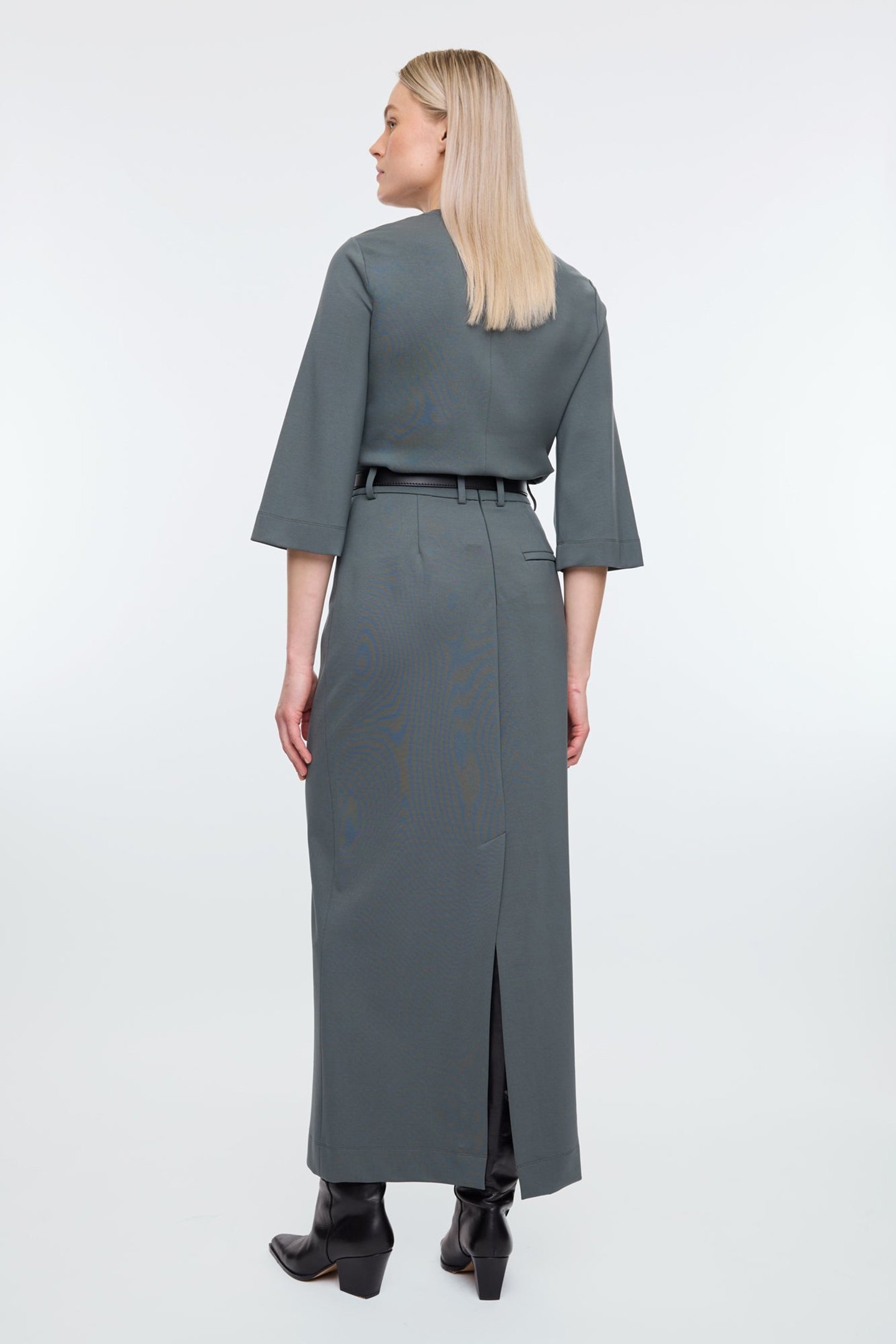 LONG SKIRT PUNTO SLATE GREY 3