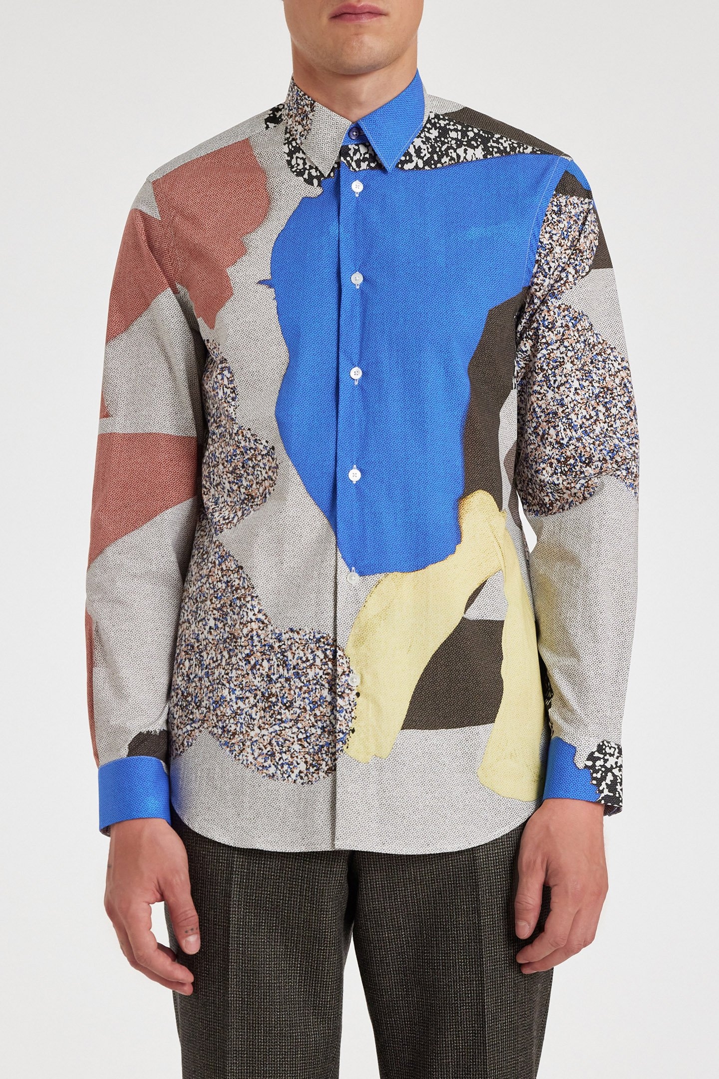 S/C REGULAR FIT SHIRT GREY 1