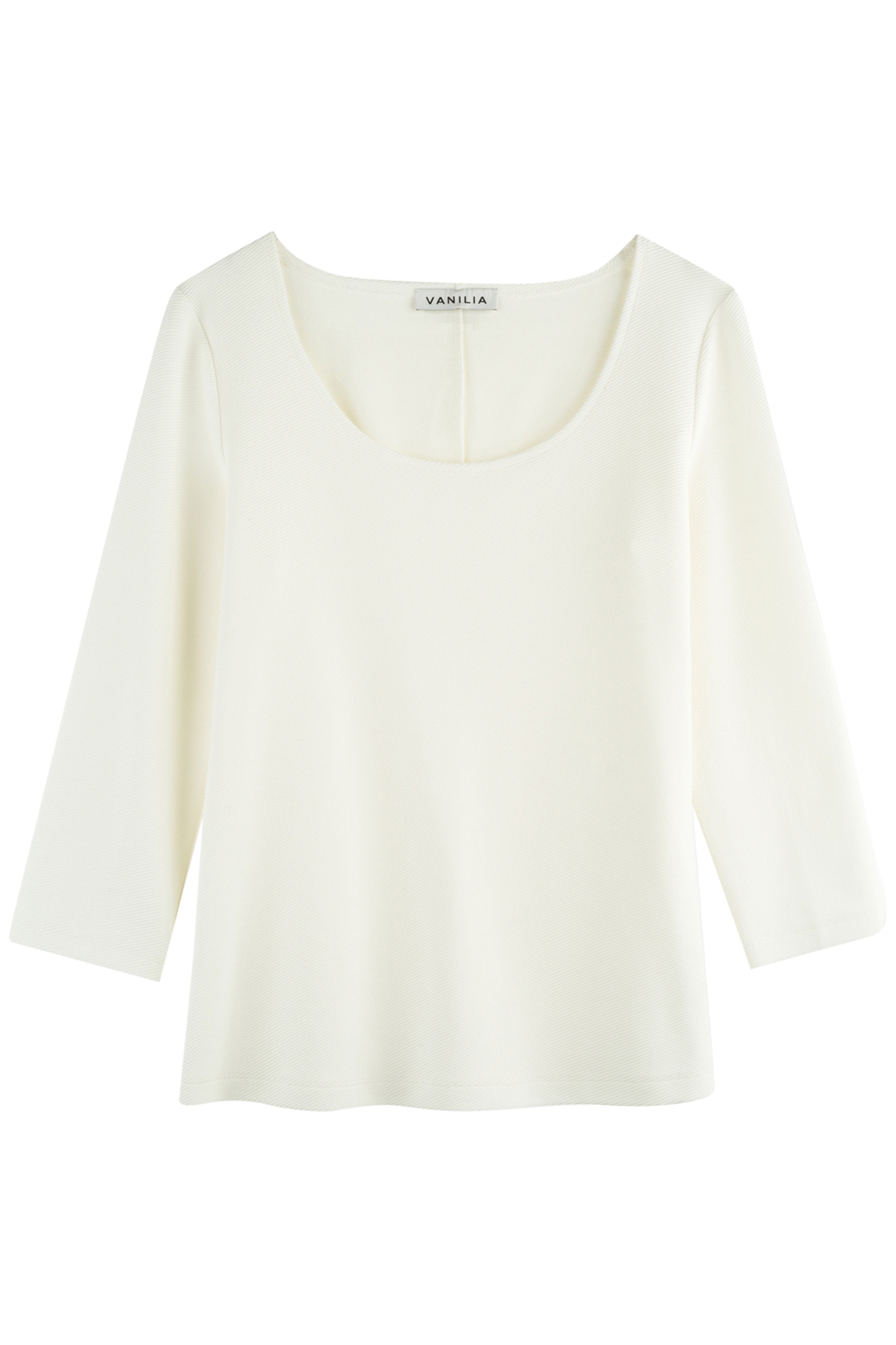 ROUND NECK RIB LOGO WHITE 4