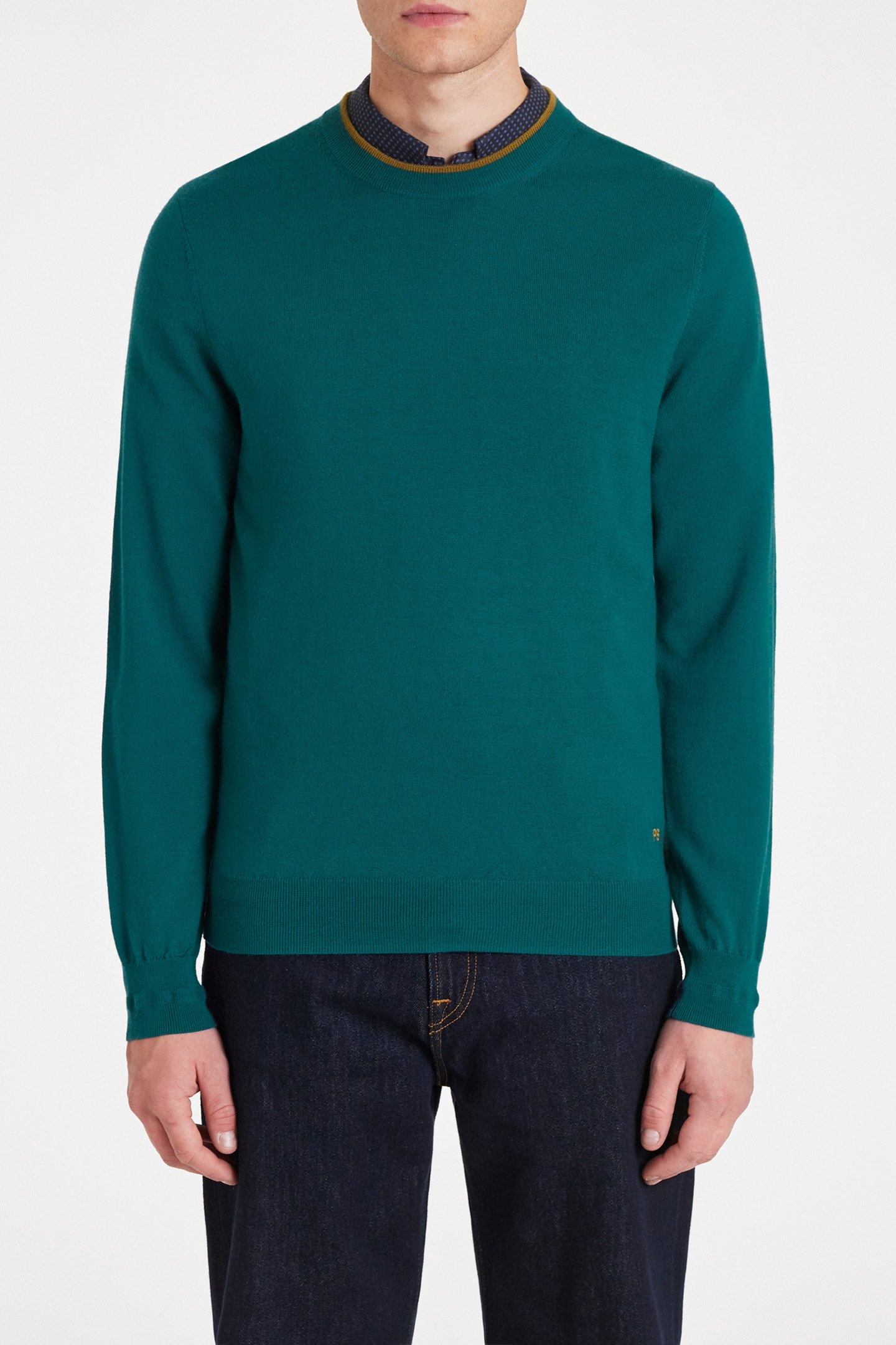 MENS SWEATER CREW NECK INDIGO 1