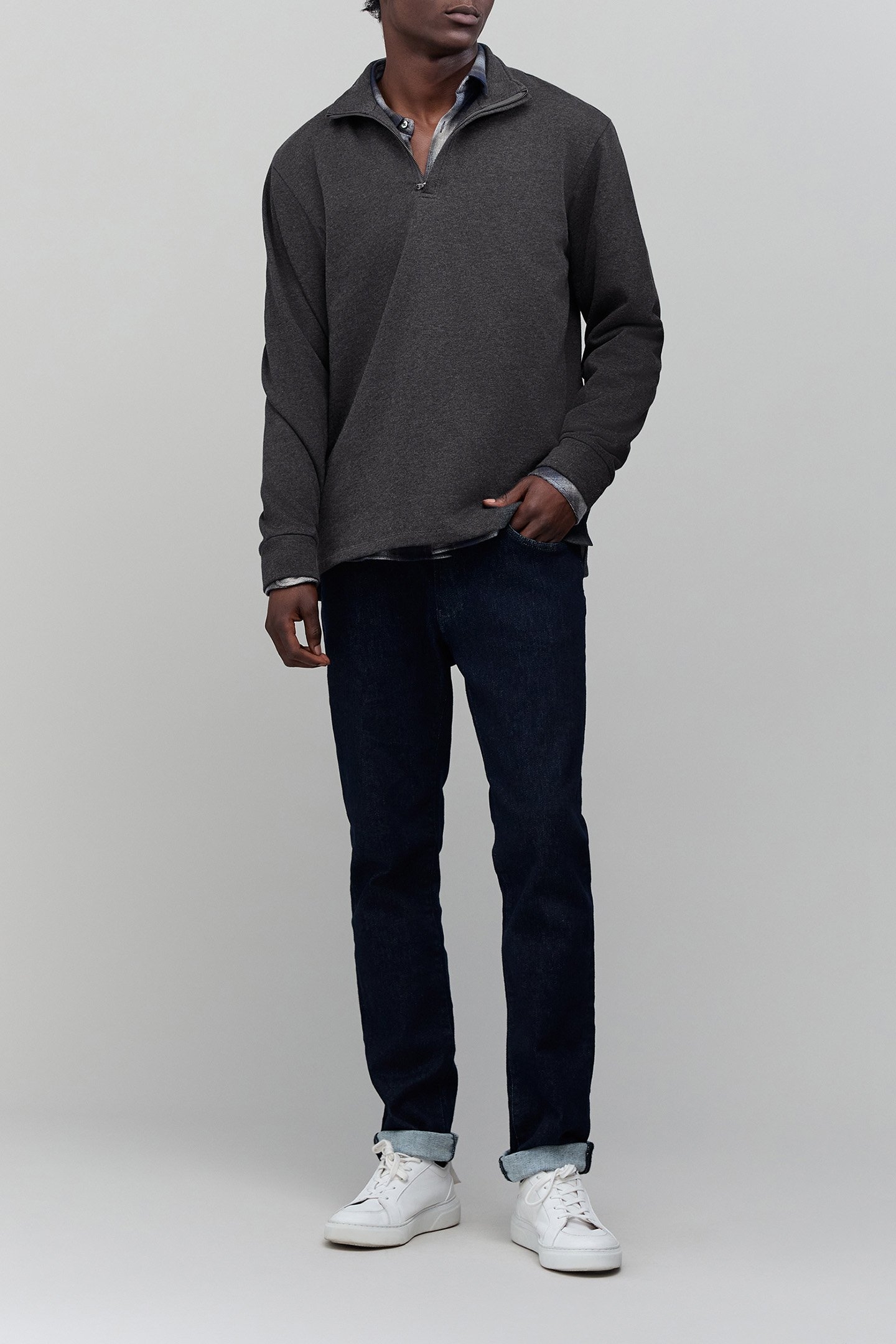 GRAPHITE TRUCKER-NECK SWEATSHIRT 3