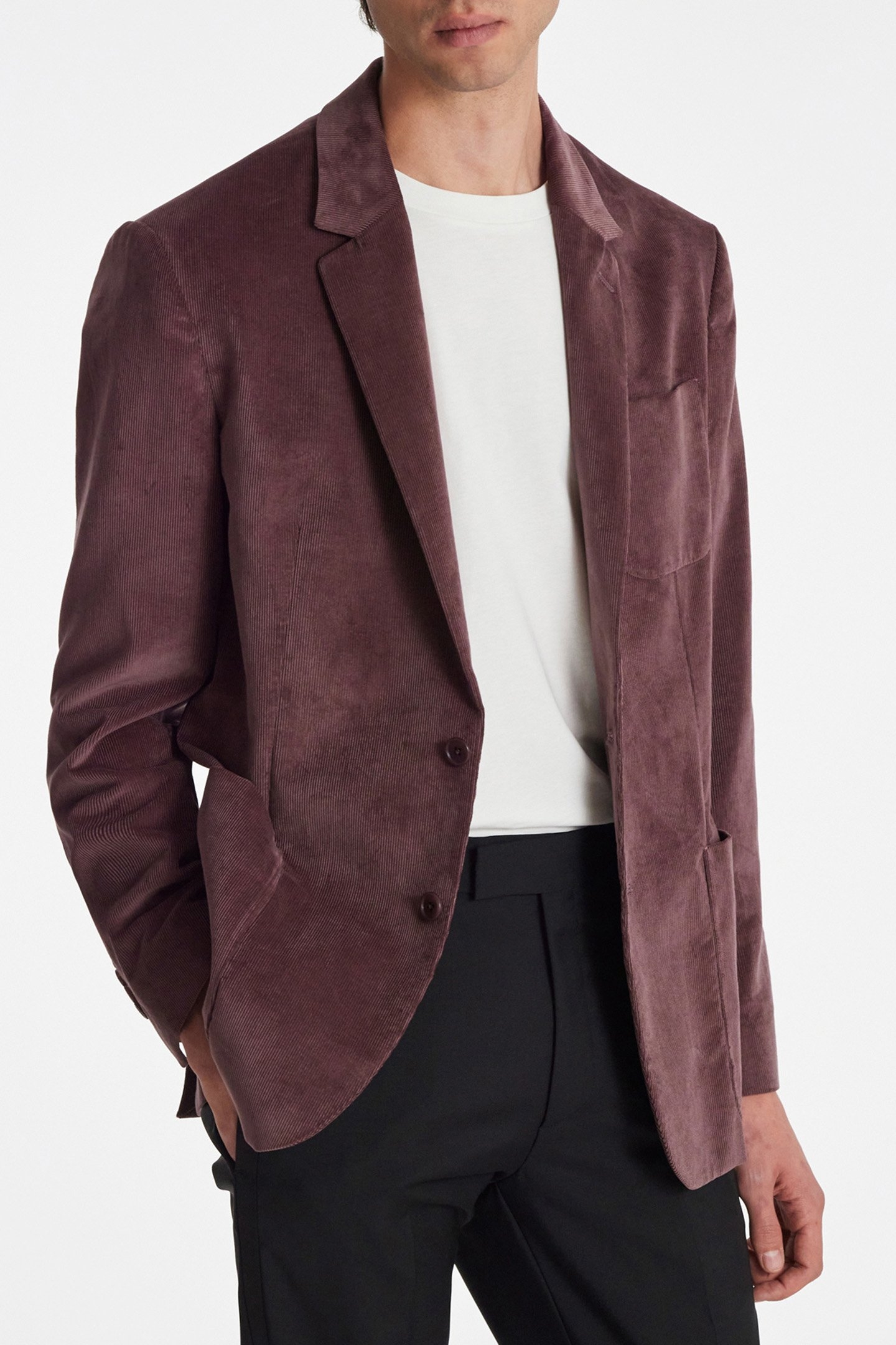 GENTS 2BTN PATCH POCKET JACKET MAUVE 1