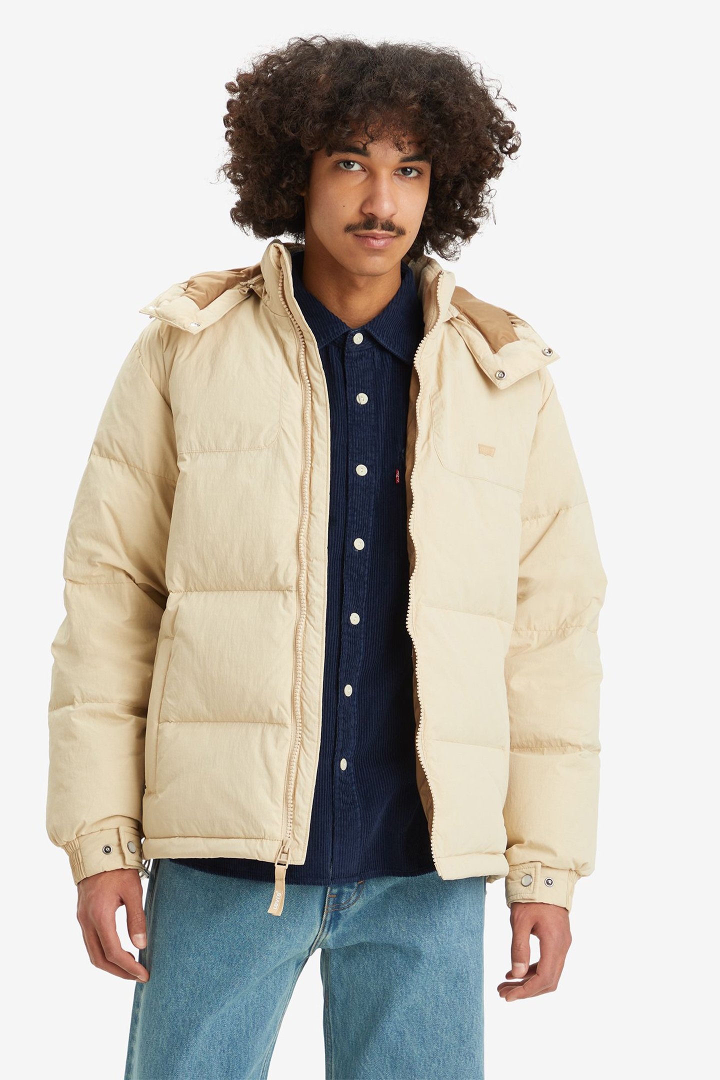RICKRIDGE SHORT PUFFER COAT IN BEIGE 1