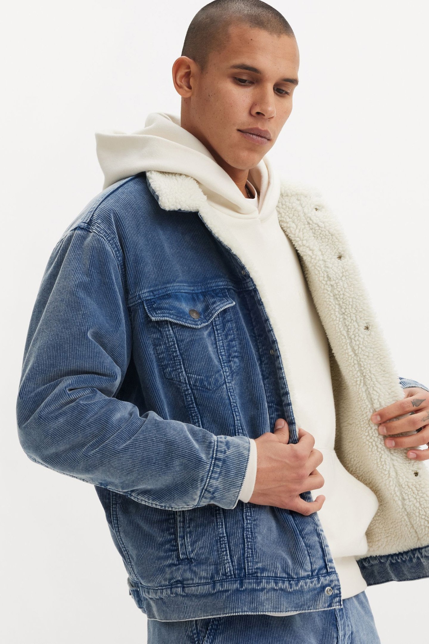 RELAXED FIT SHERPA TRKR BLUE SPRING CORD 4