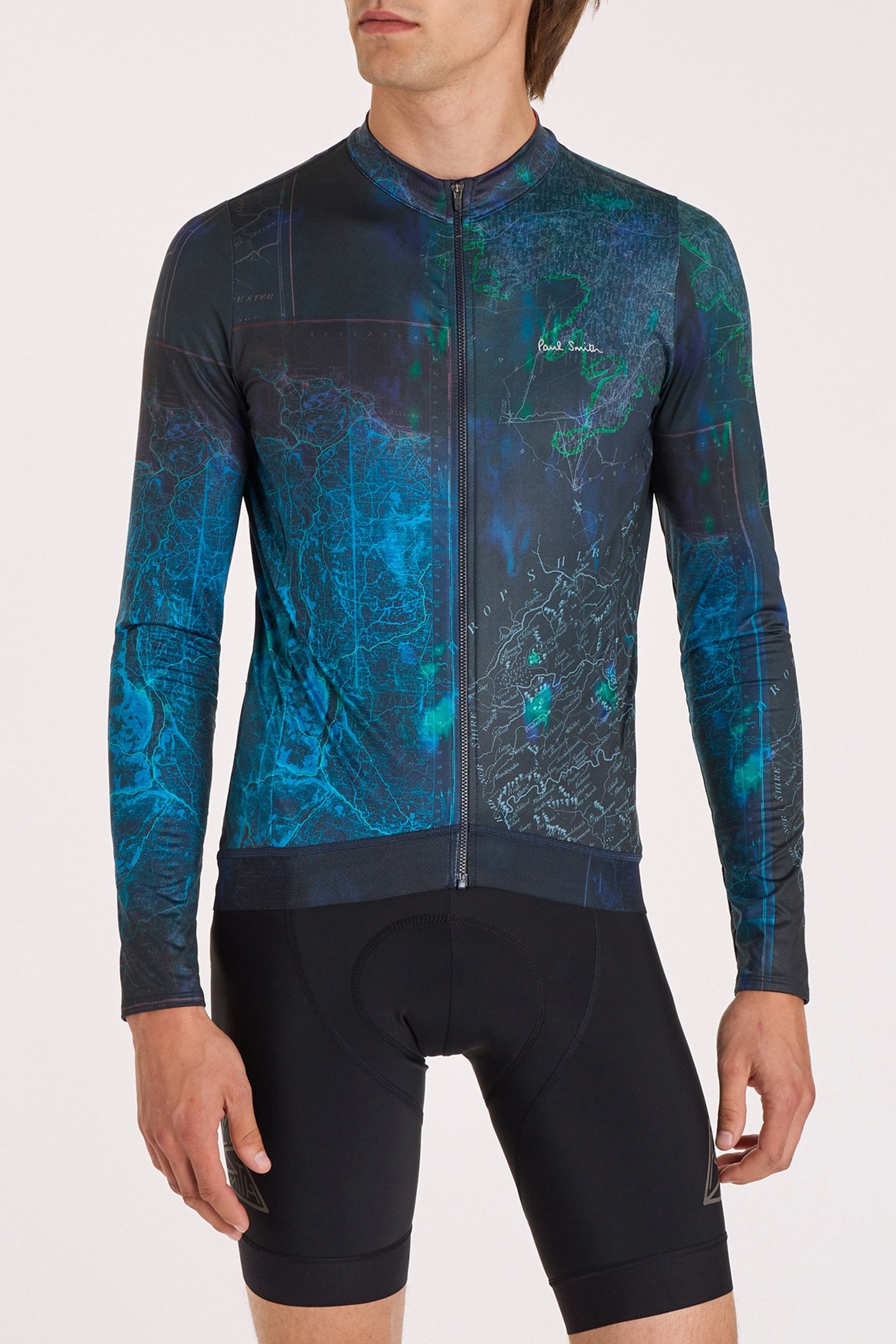 CYCLE JERSEY L/S MAP VERY DARK NAVY 1