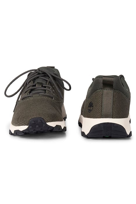 WINSOR PARK LOW LACE UP SNEAKER DARK GREEN KNIT 2