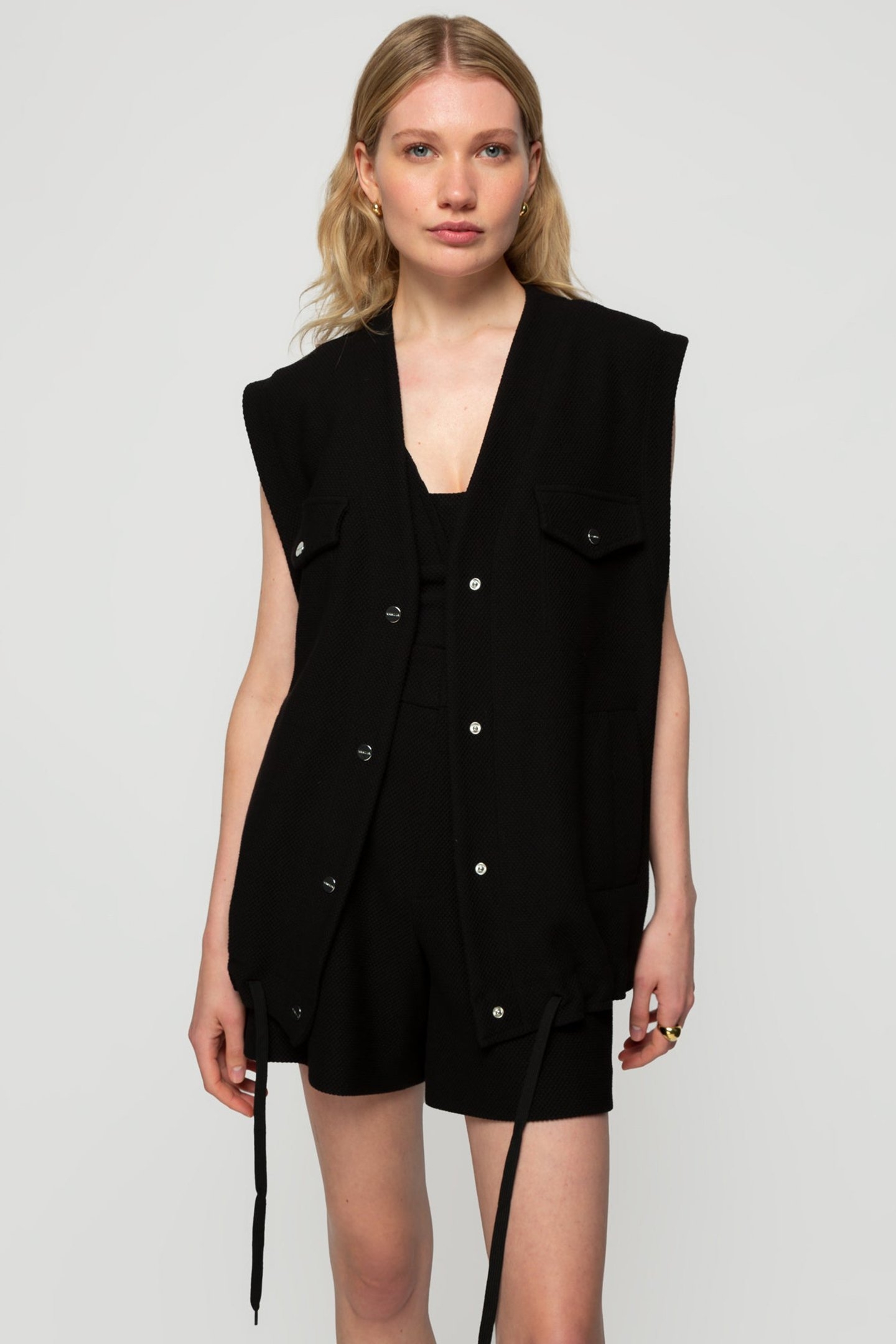 VEST CHUNKY STRUC GILET BLACK 1