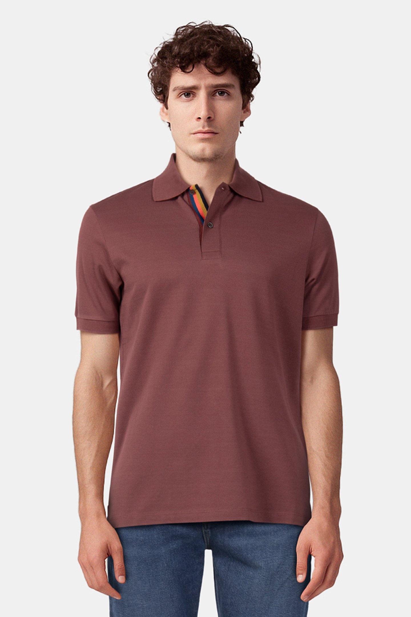 POLO SHIRT STR PLACKET HAZELNUT 1