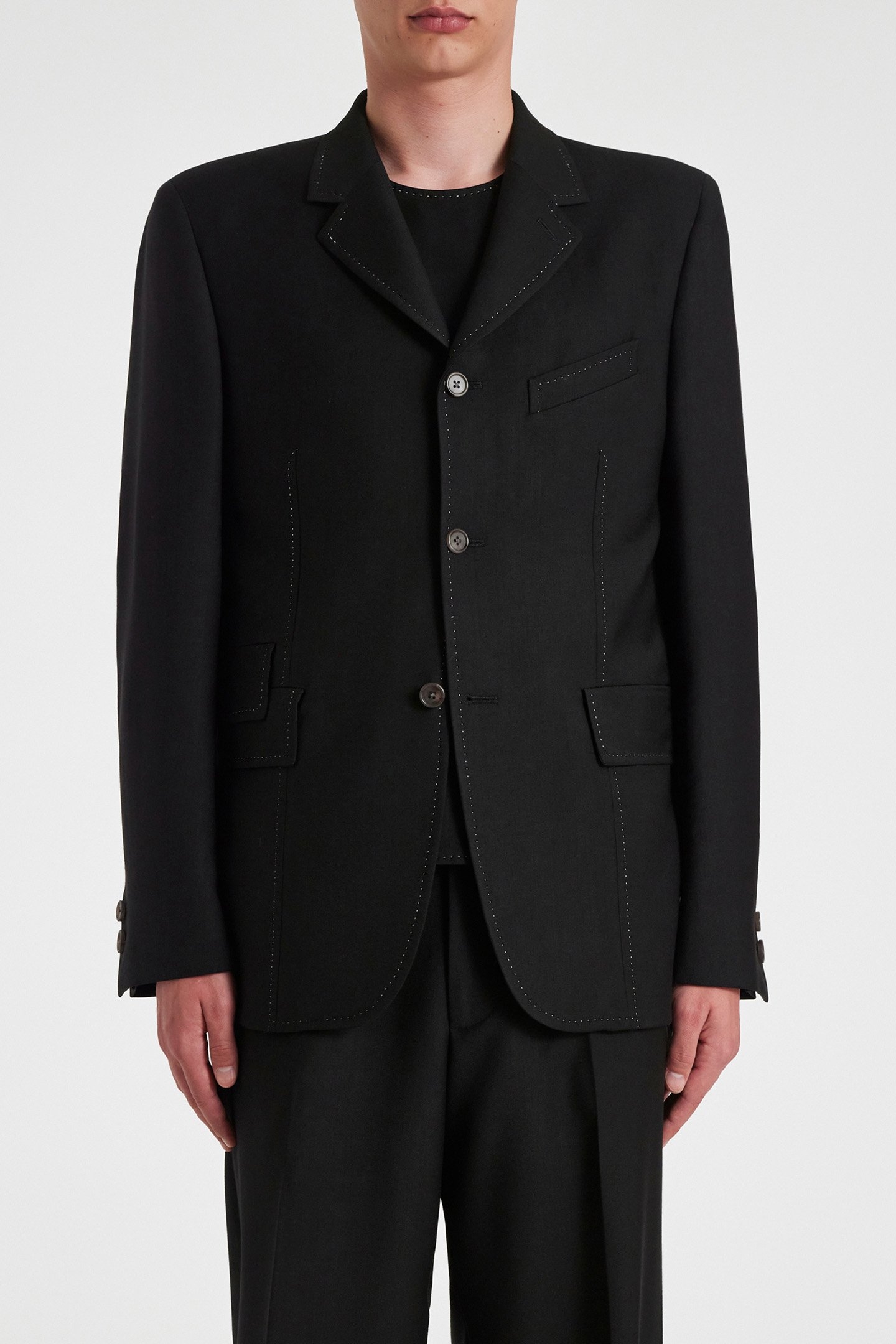 MENS 2 BUTTON JACKET BLACK 1