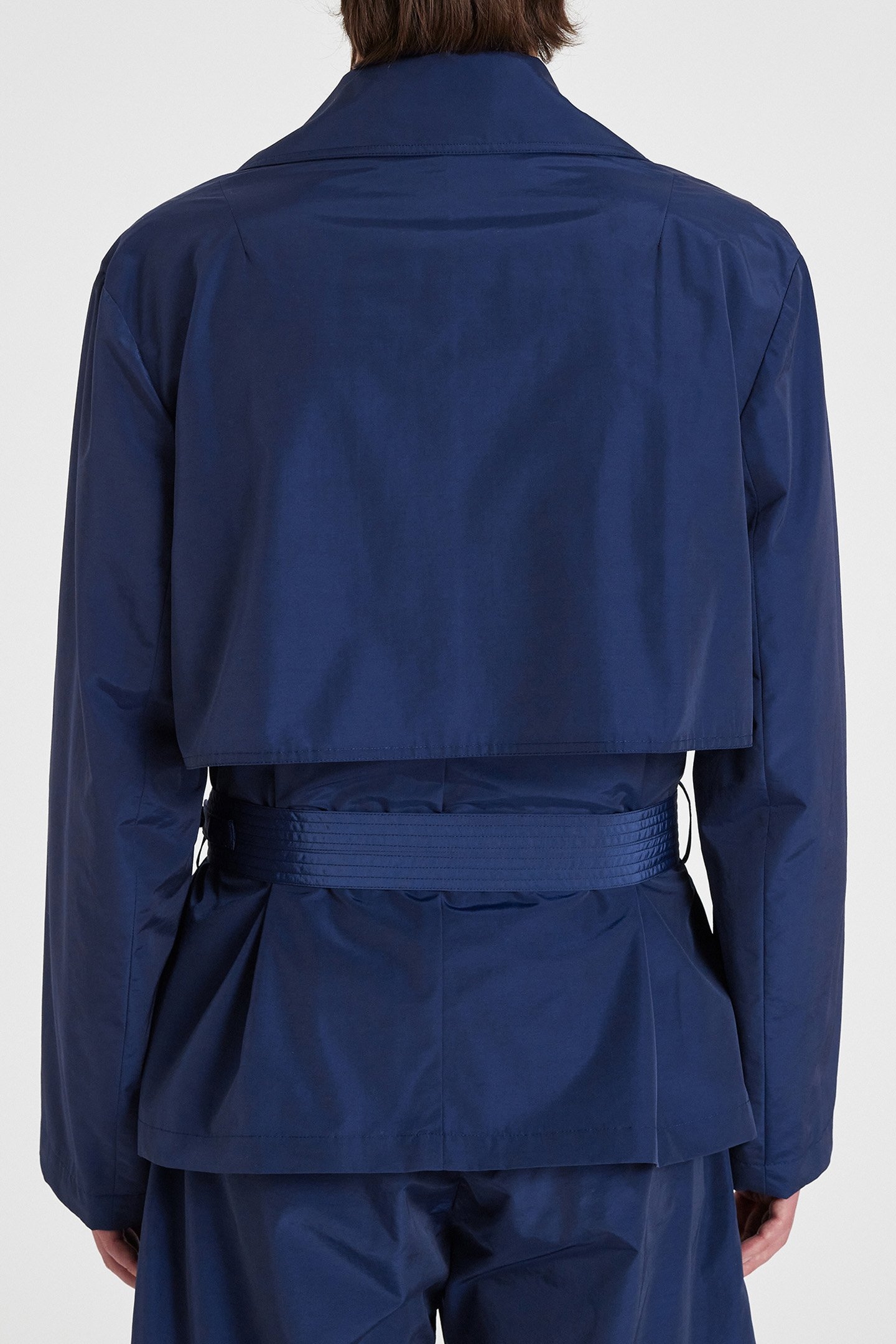 MENS SHORT COAT WITH BELT INDIGO 2