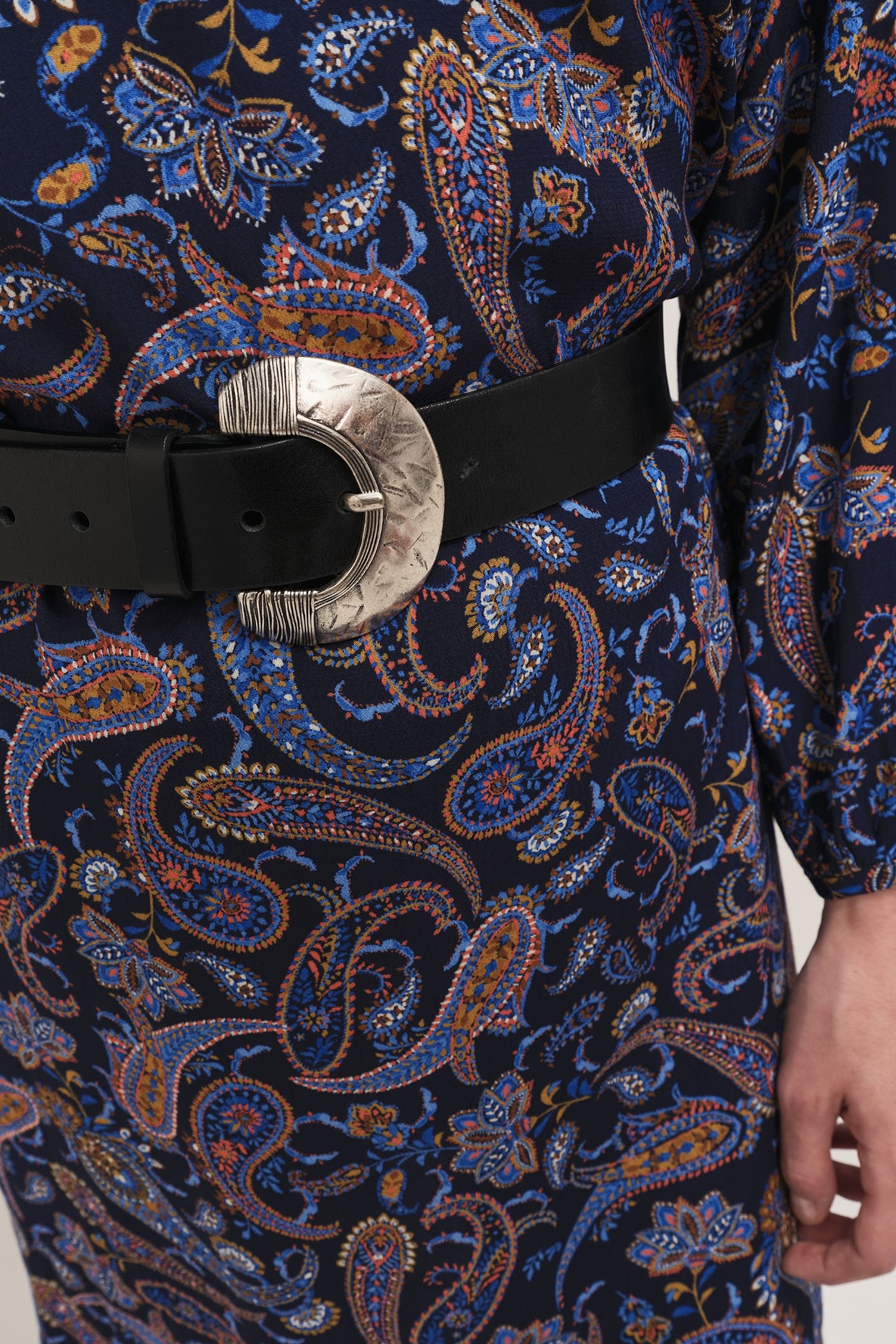 RIOMY - NAVY NEO CASHMERE PRINT DRESS 6