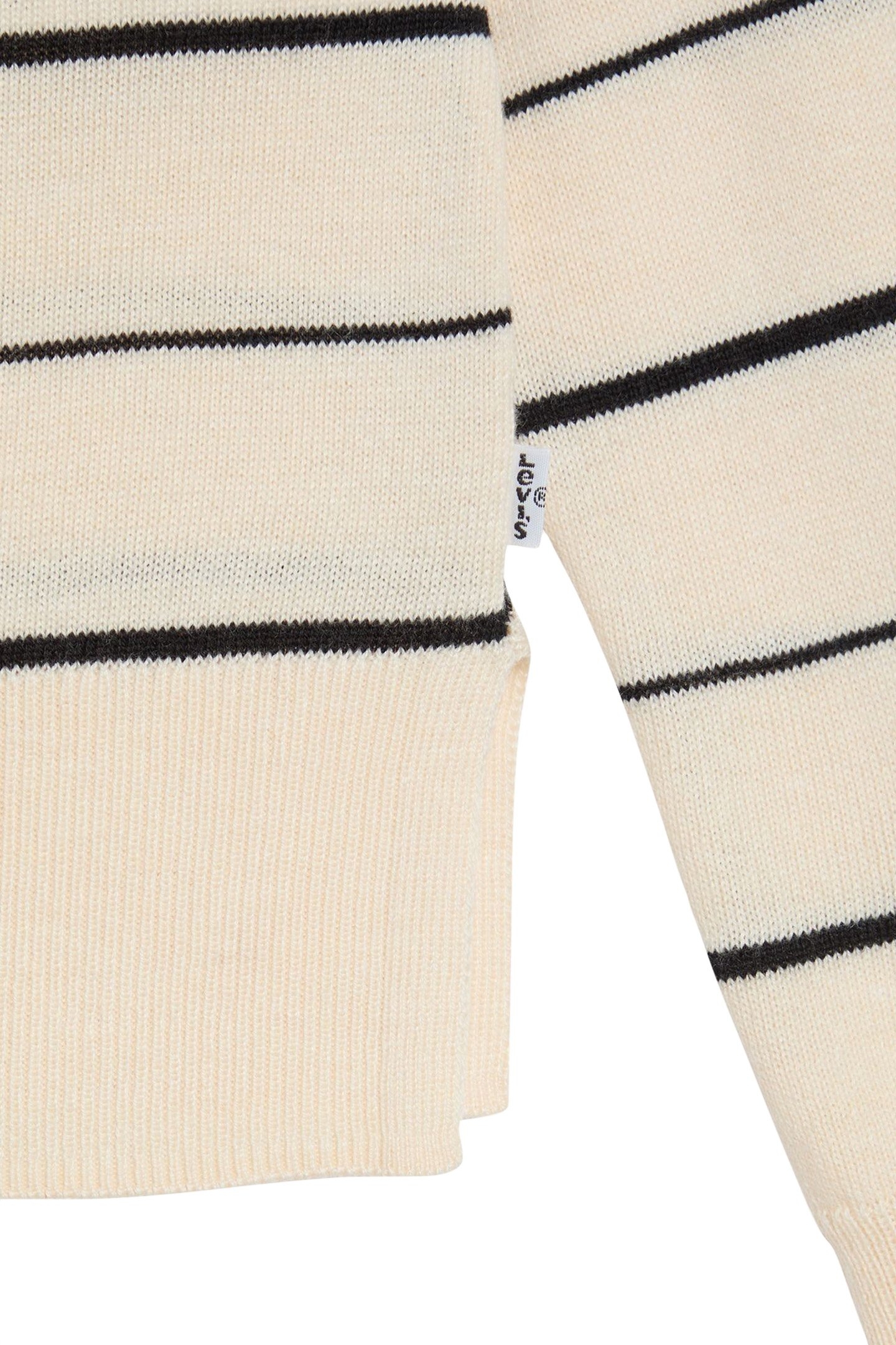 PETAL VNECK SWEATER OLYMPIC STRIPE WHITE 8