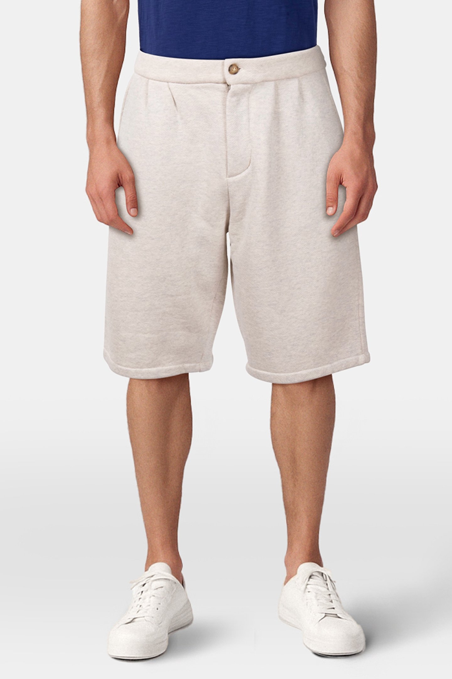 RIO FLEECE SHORTS SOFT WHITE MELEE 1