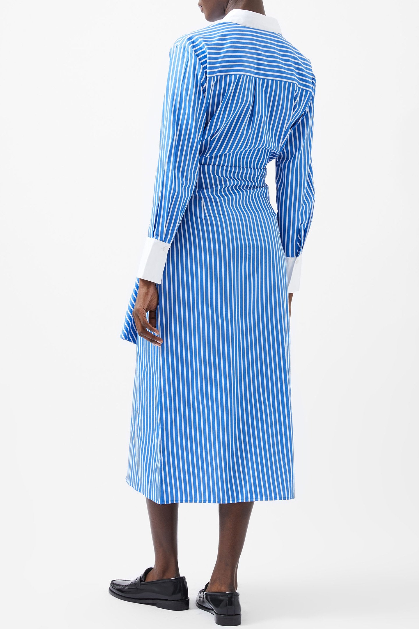 ALEXIS DRESS WHITE/BLUE 2