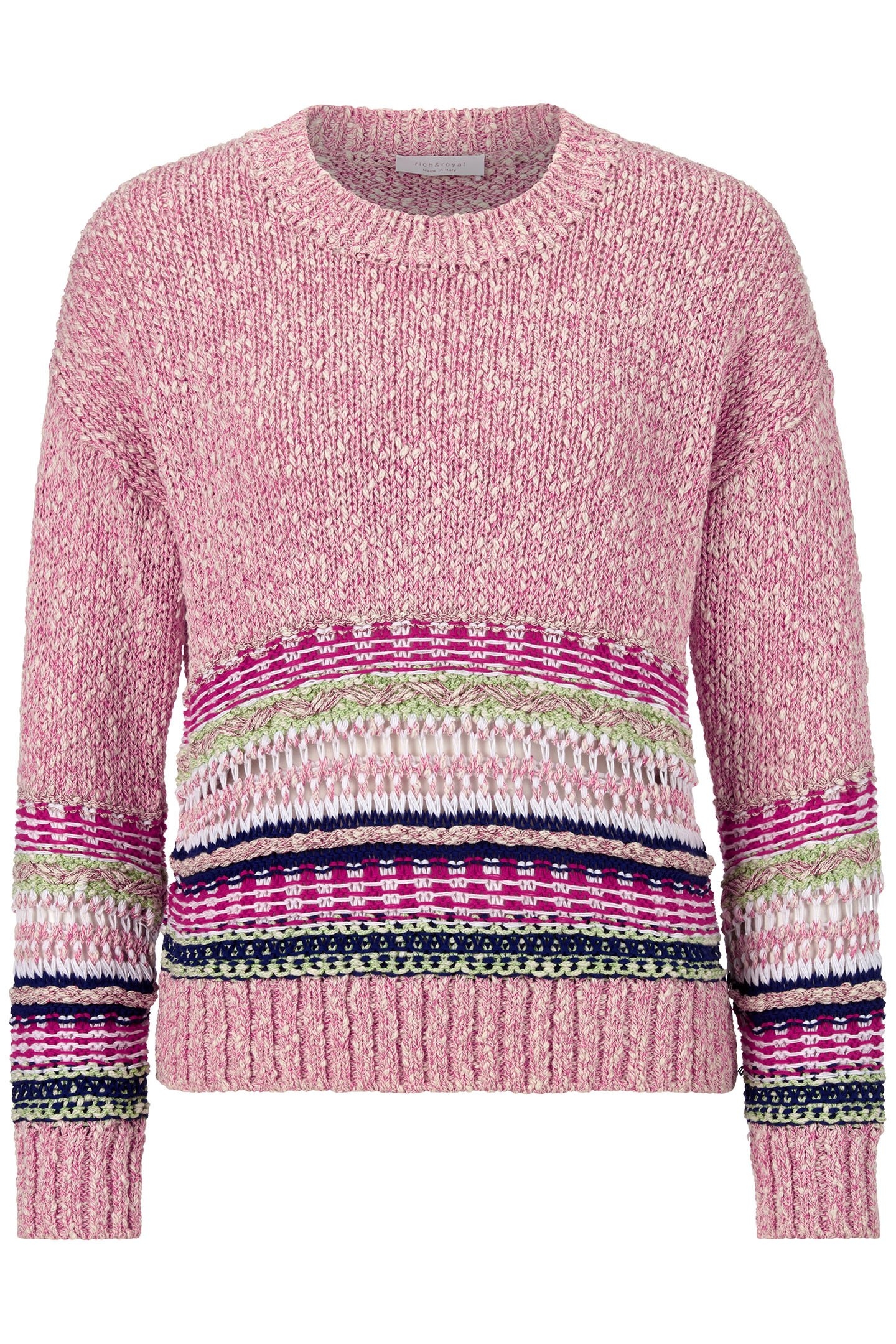 CREW NECK WITH YARN MIX PATCH DETAIL ORIGINAL 3