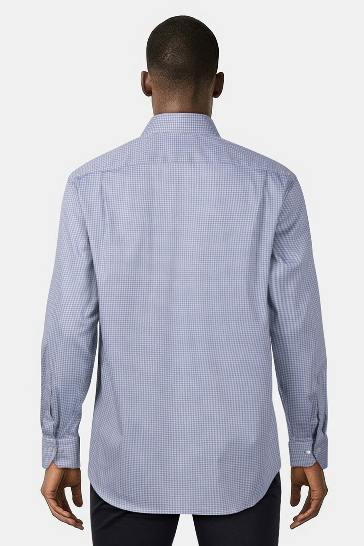FITTED BODY/36, RC CUFF BLUE CHECK 2