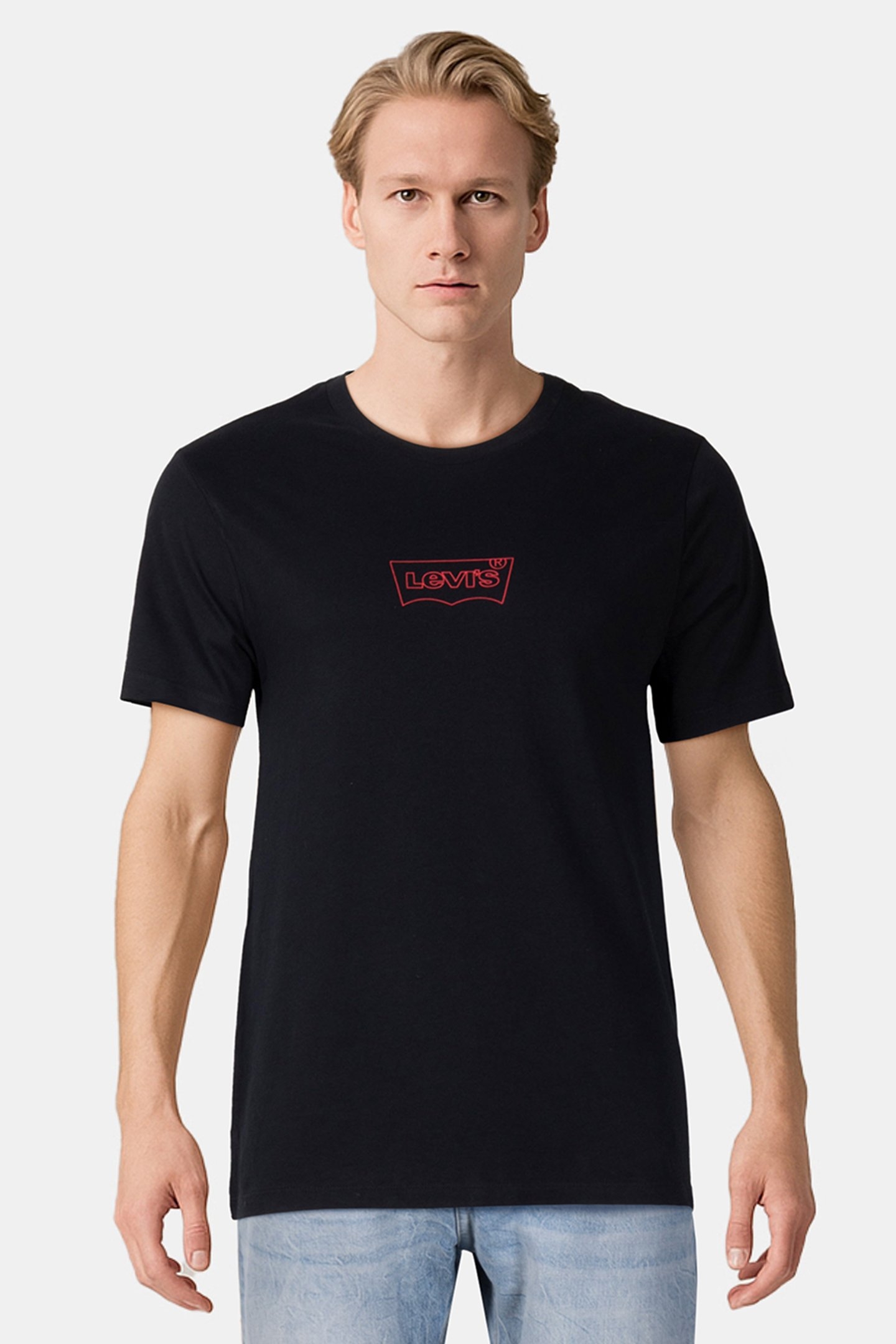 LSEGRAPHIC CREWNECK TE OUTLINE BW RED L 1