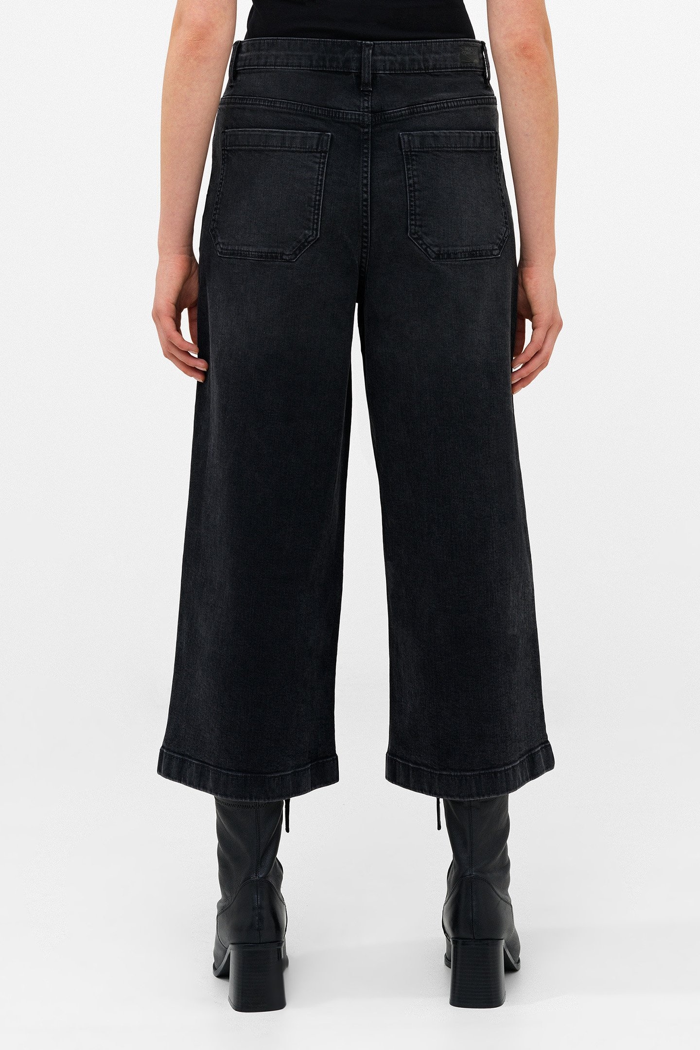 STRETCH WIDE LEG CULOTTE BLACK 2