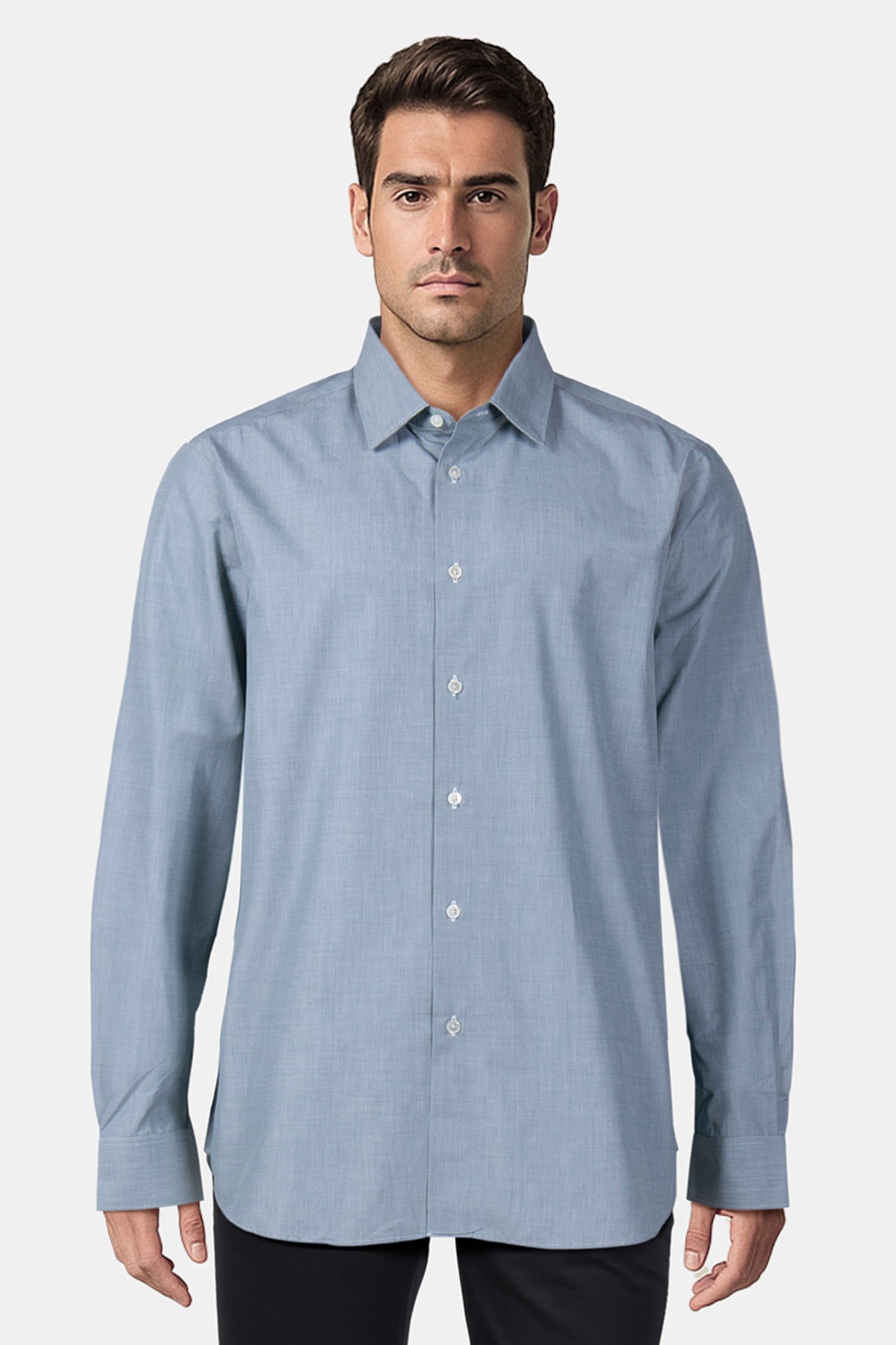 S/C TAILORED FIT SHIRT BOTTLE GREEN 1