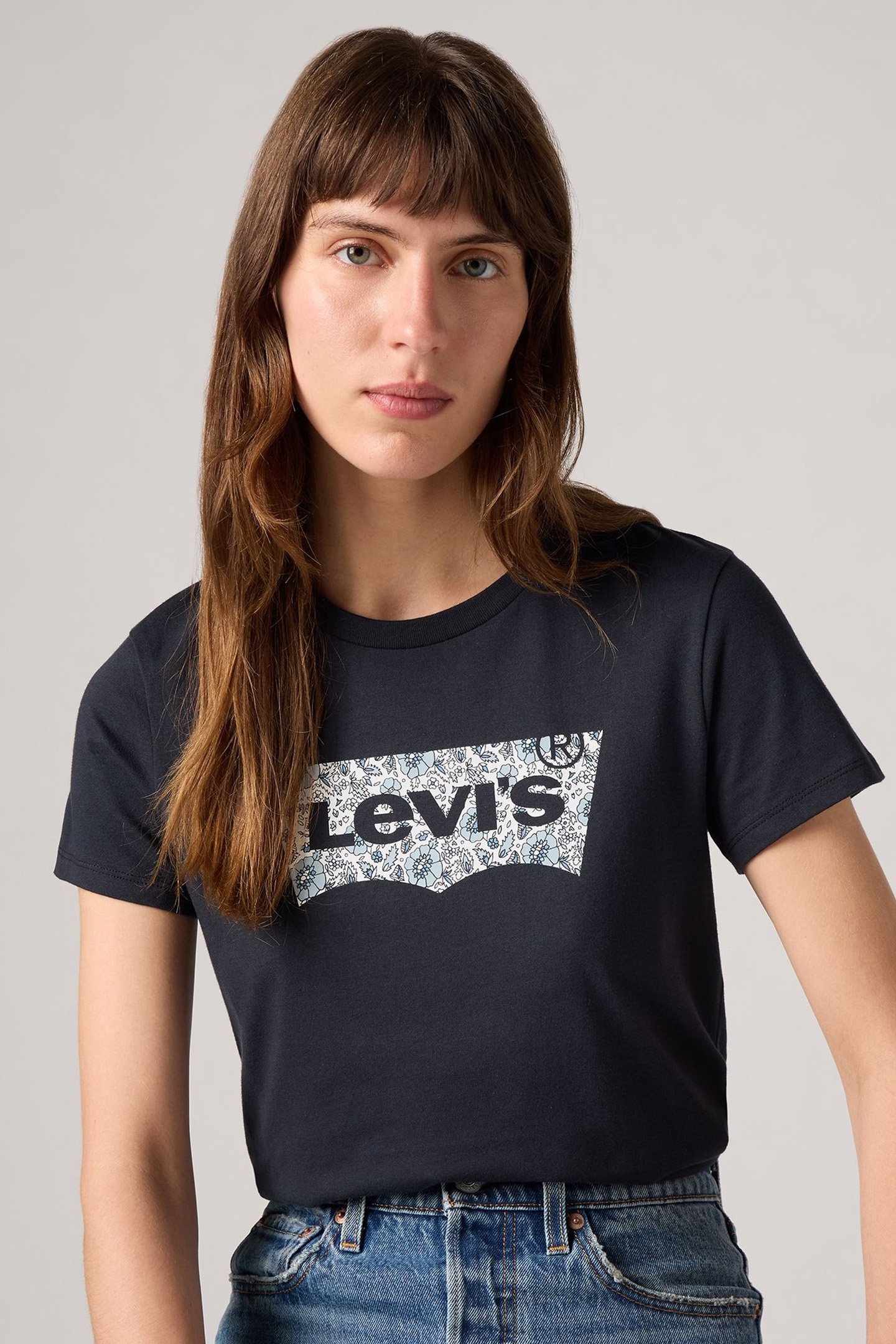 THE PERFECT TEE ANANDA FLORAL PRINT BW ANTHRACITE 4