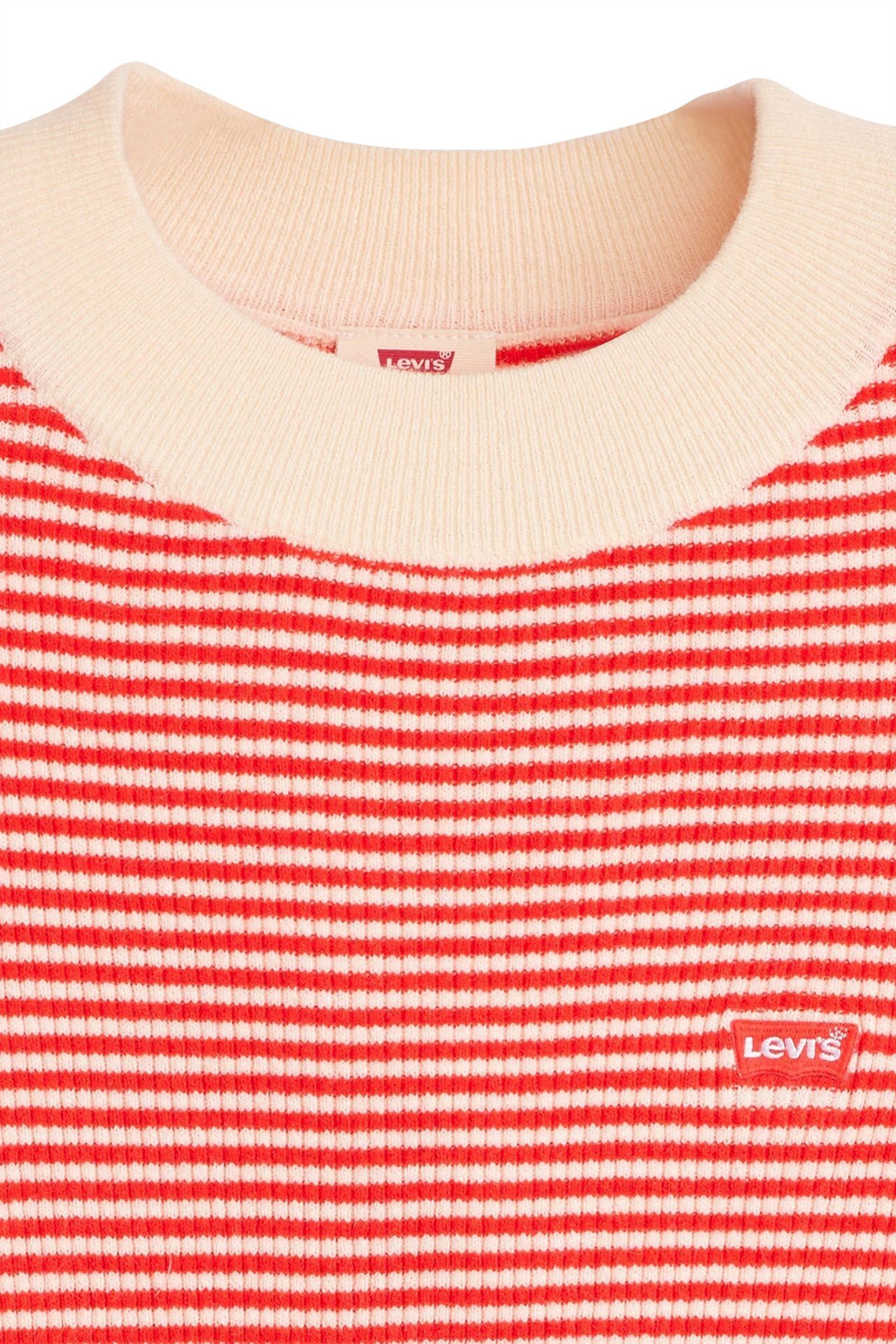 RIB CREW SWEATER VANILLA STRIPE FLAME 4