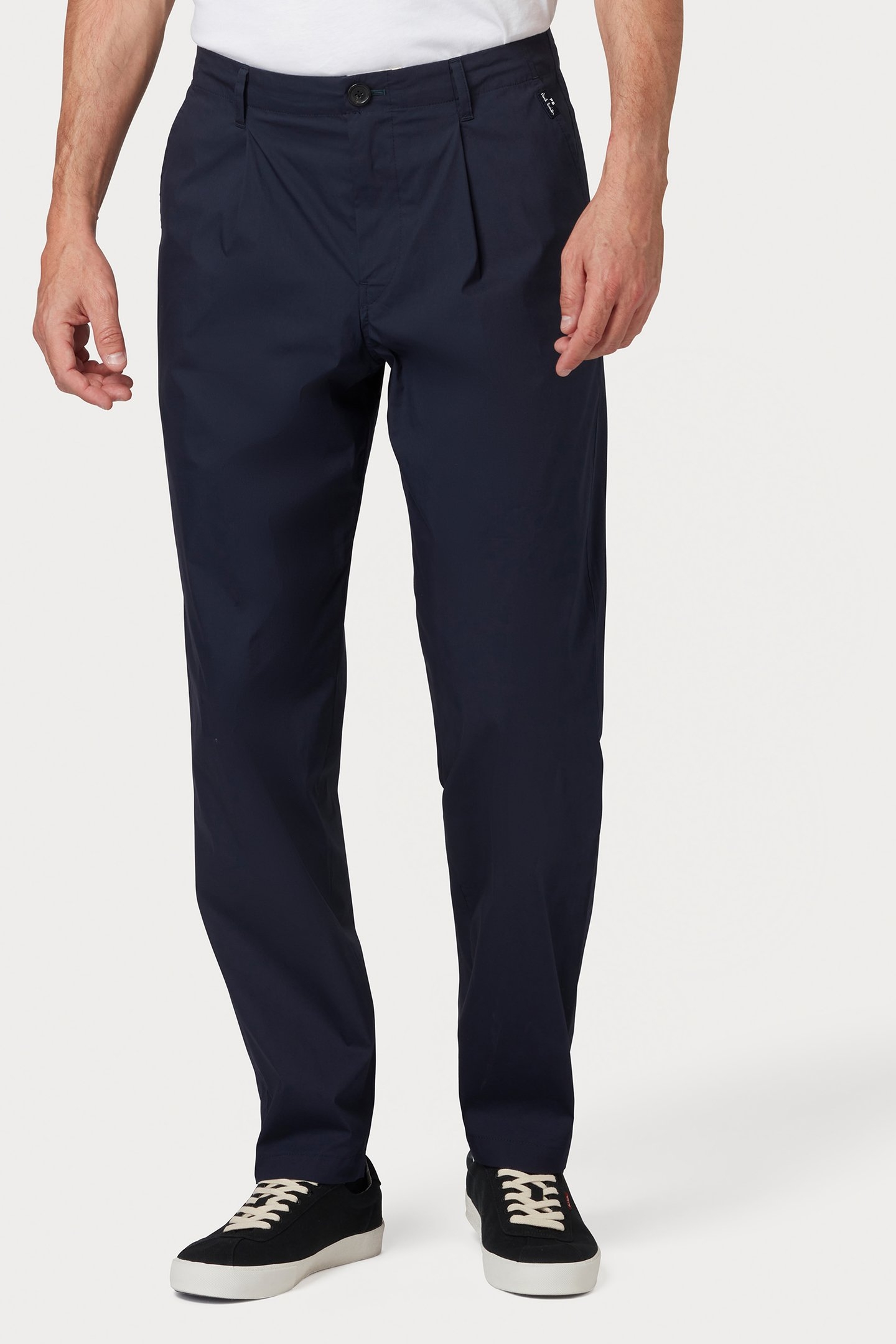 MENS TAPERED FIT PLEAT TROUSER VERY DARK NAVY 1