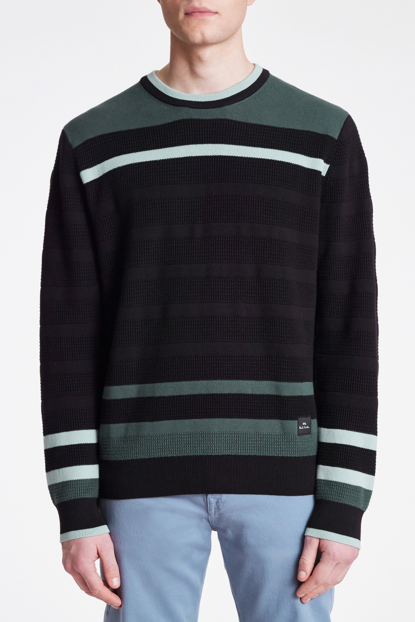 MENS SWEATER CREW NECK BLACK 1