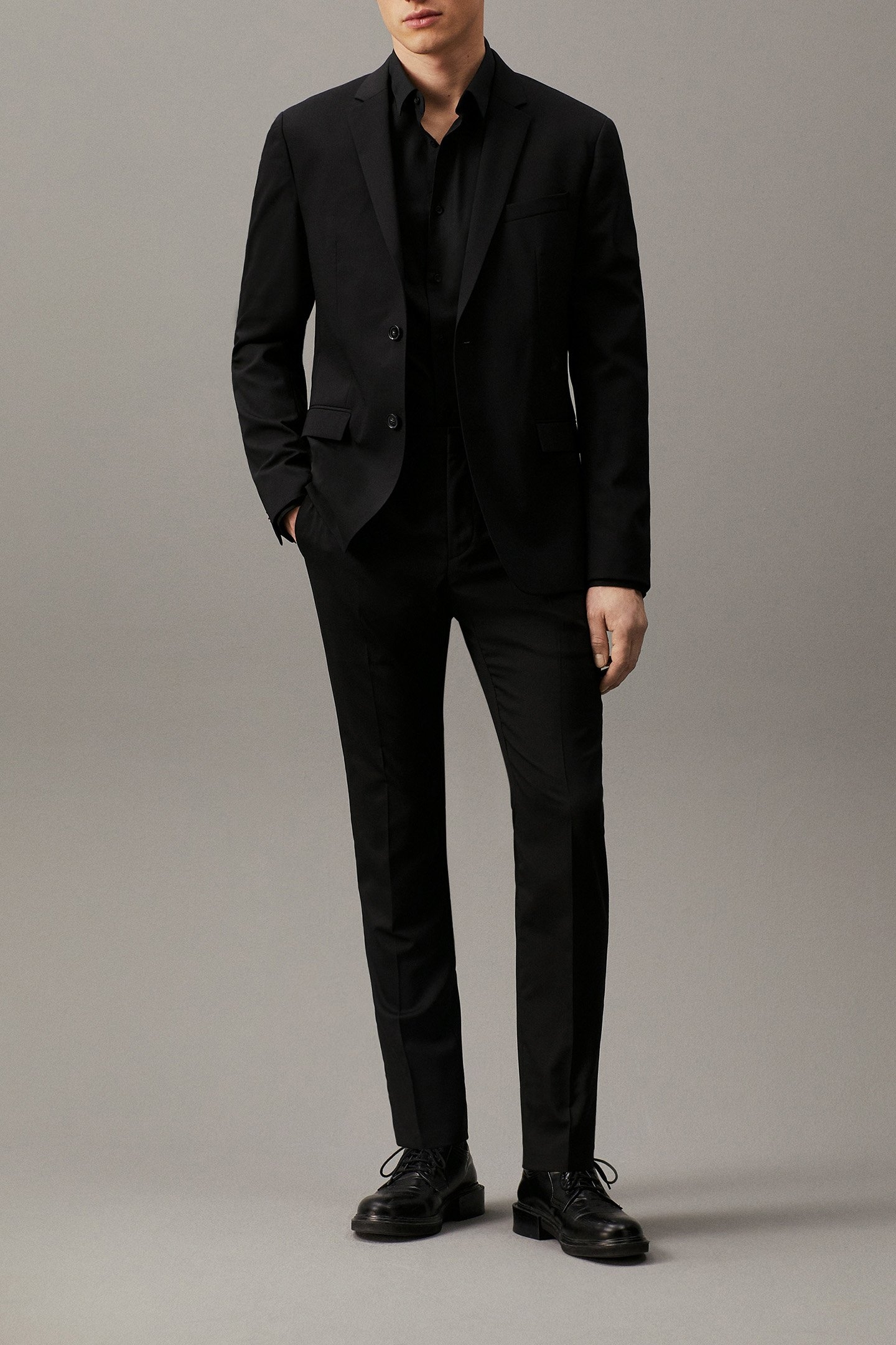 STRETCH WOOL SLIM SU PERFECT BLACK 3