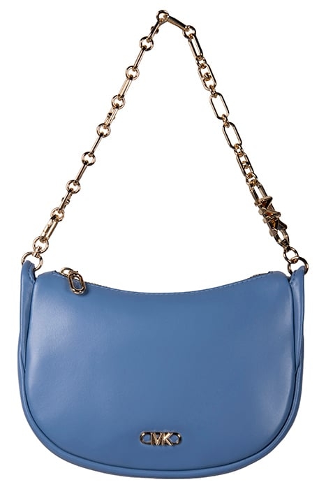 POUCHETTE SHOULDER BAG WITH CHAIN STRAP IN FRENCH BLUE 1