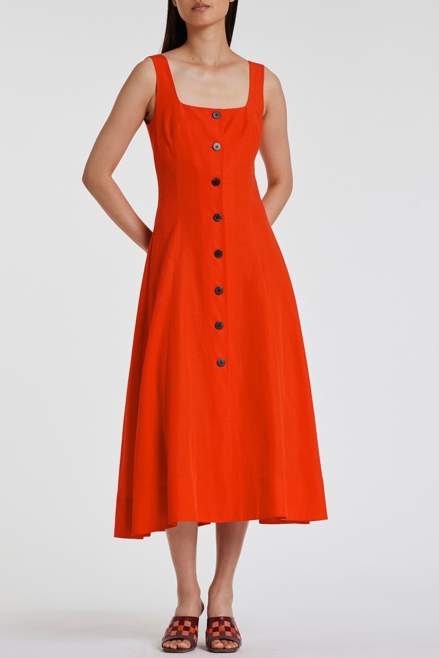 WOMENS DRESS DARK ORANGE 1