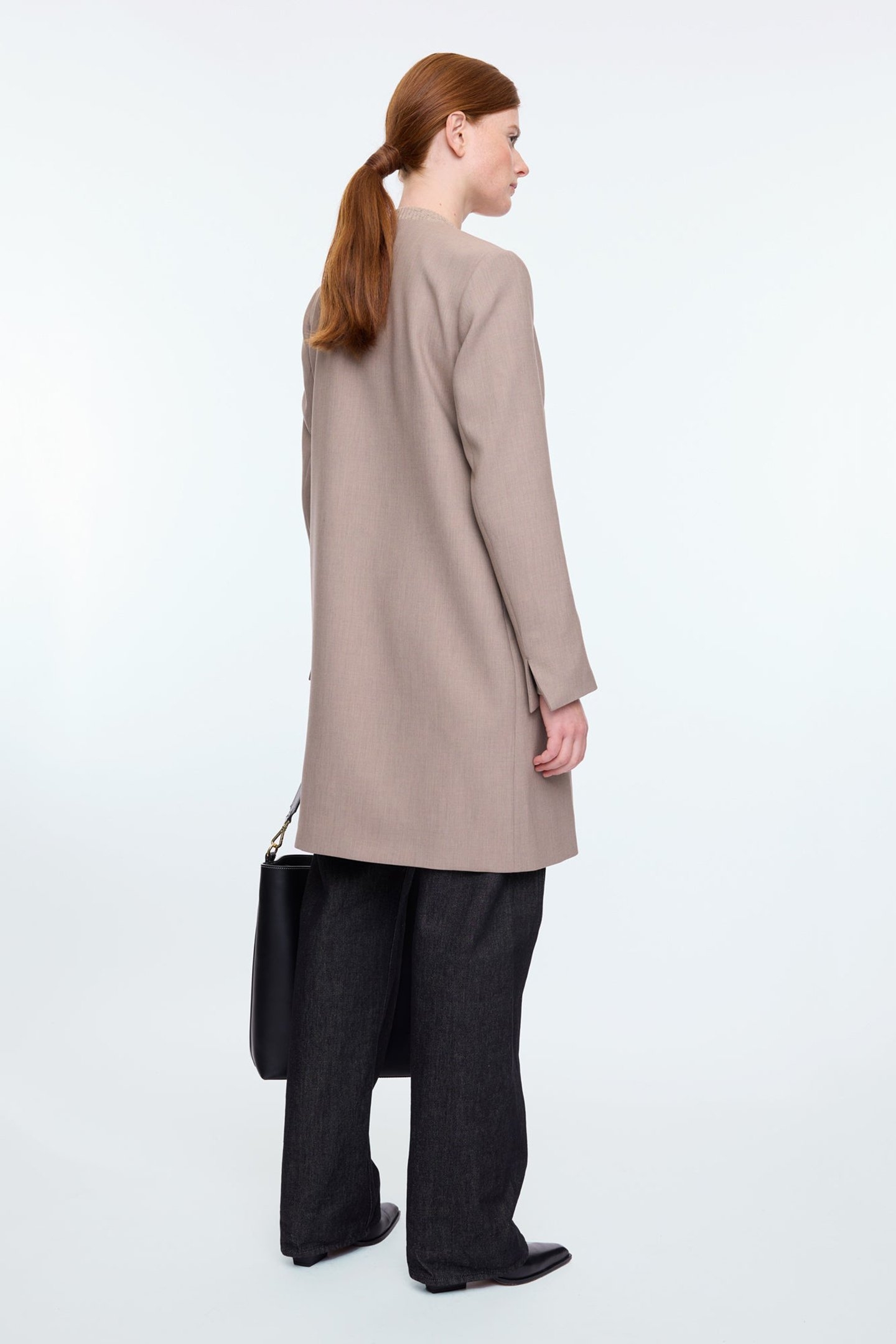 COLBERT LONG VISCOSE MIX BLAZER TAUPE MELANGE 2