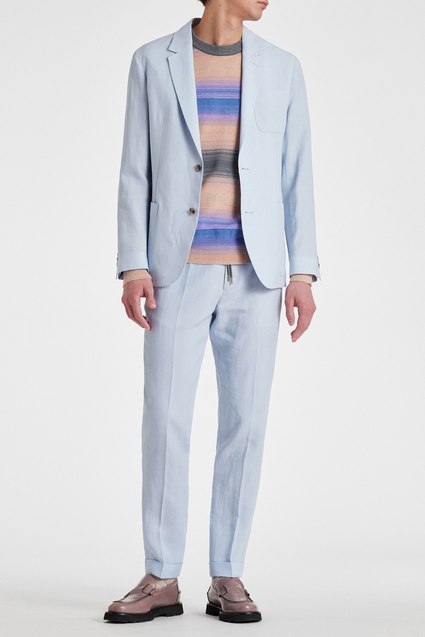 MENS 2 BTN PATCH POCKET JACKET BLUE 3