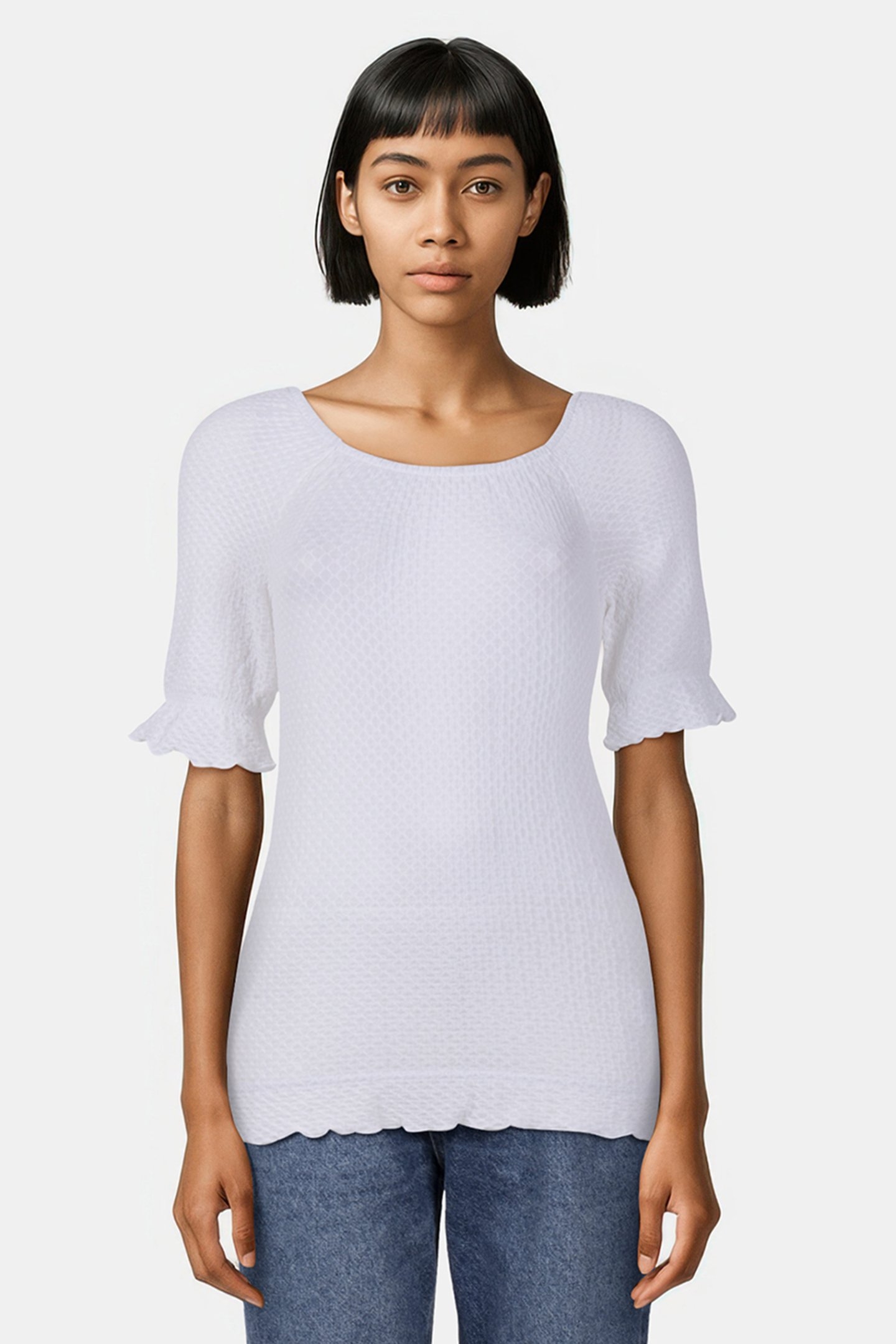 TOP CRINKLE STRETCH WHITE 1