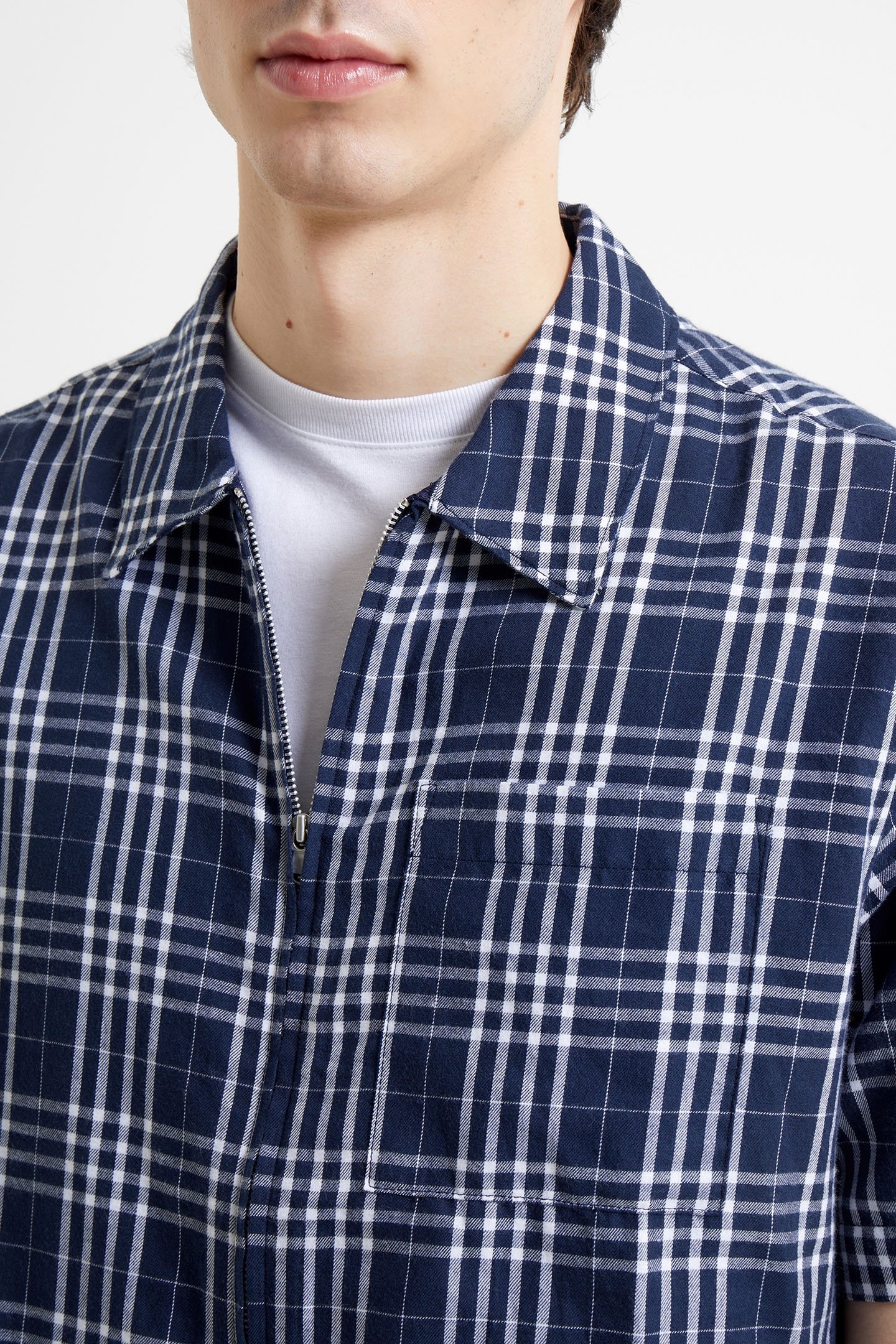 PENDINE CHECK SS SHIRT MARINE MULTI 4