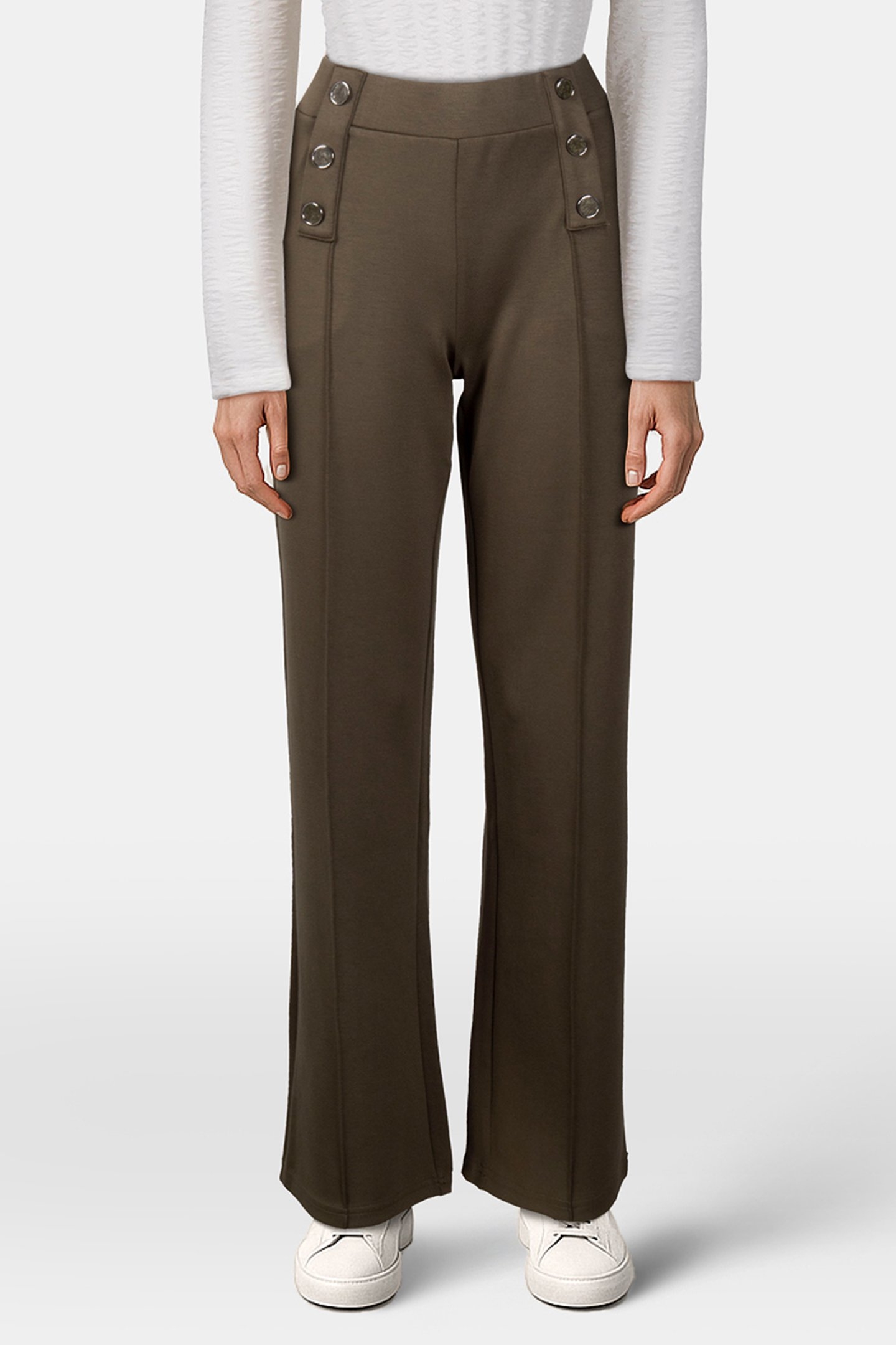 PANTS WIDE LEG SAILOR DETAILS OLIVE 1