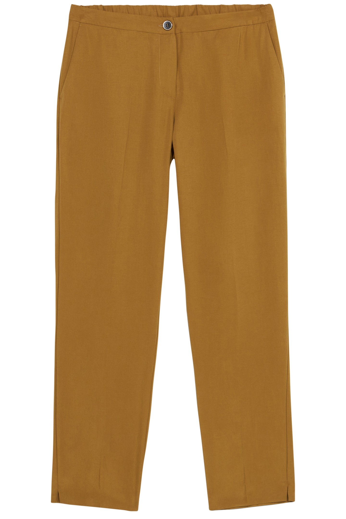 LINEN BLEND TROUSERS GREEN 4
