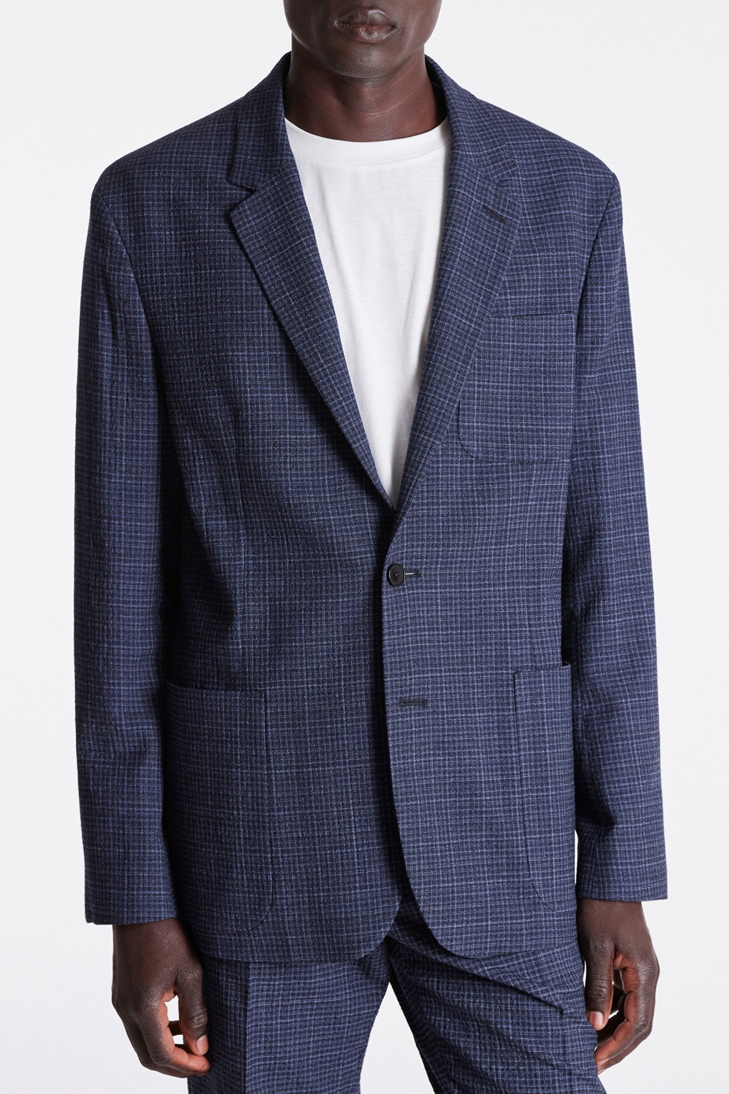 GENTS 2BTN PATCH POCKET JACKET VERY DARK NAVY 1