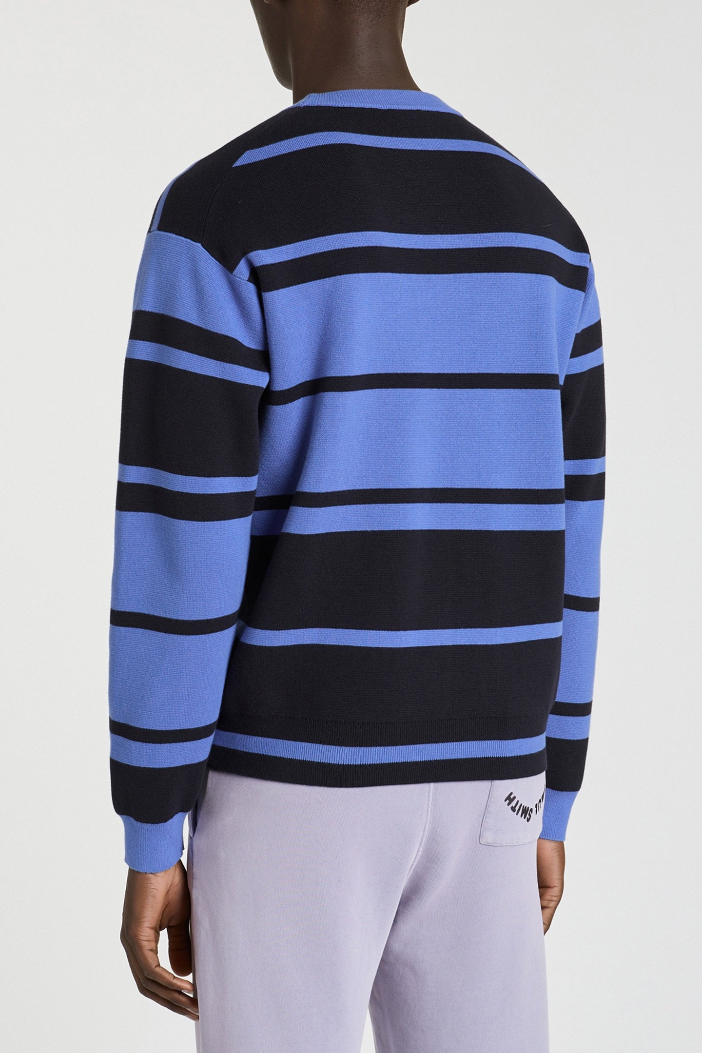 MENS PULLOVER CREW NECK HAPPY PETROL BLUE 2