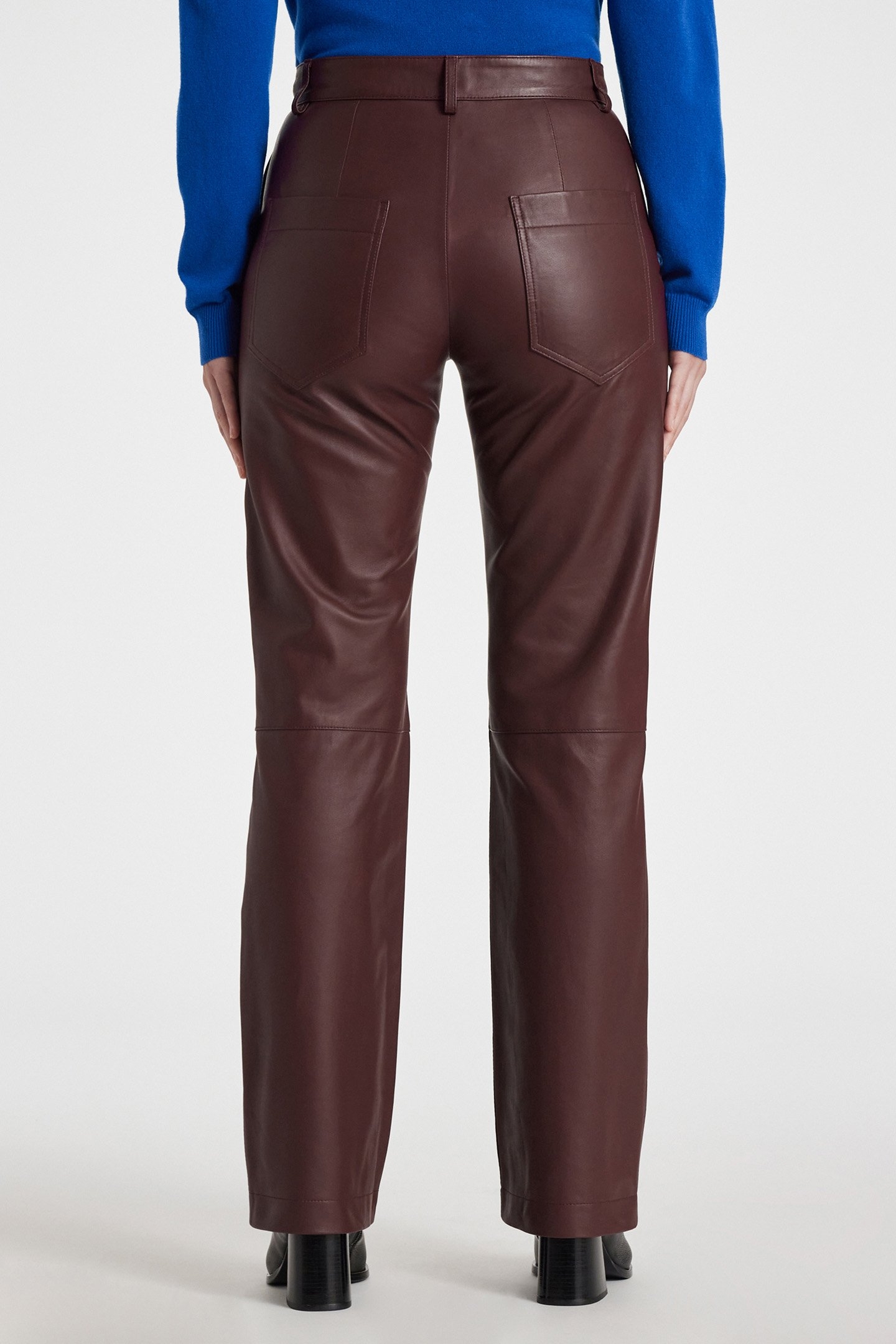 TROUSER LEATHER BURGUNDY/BORDE 2