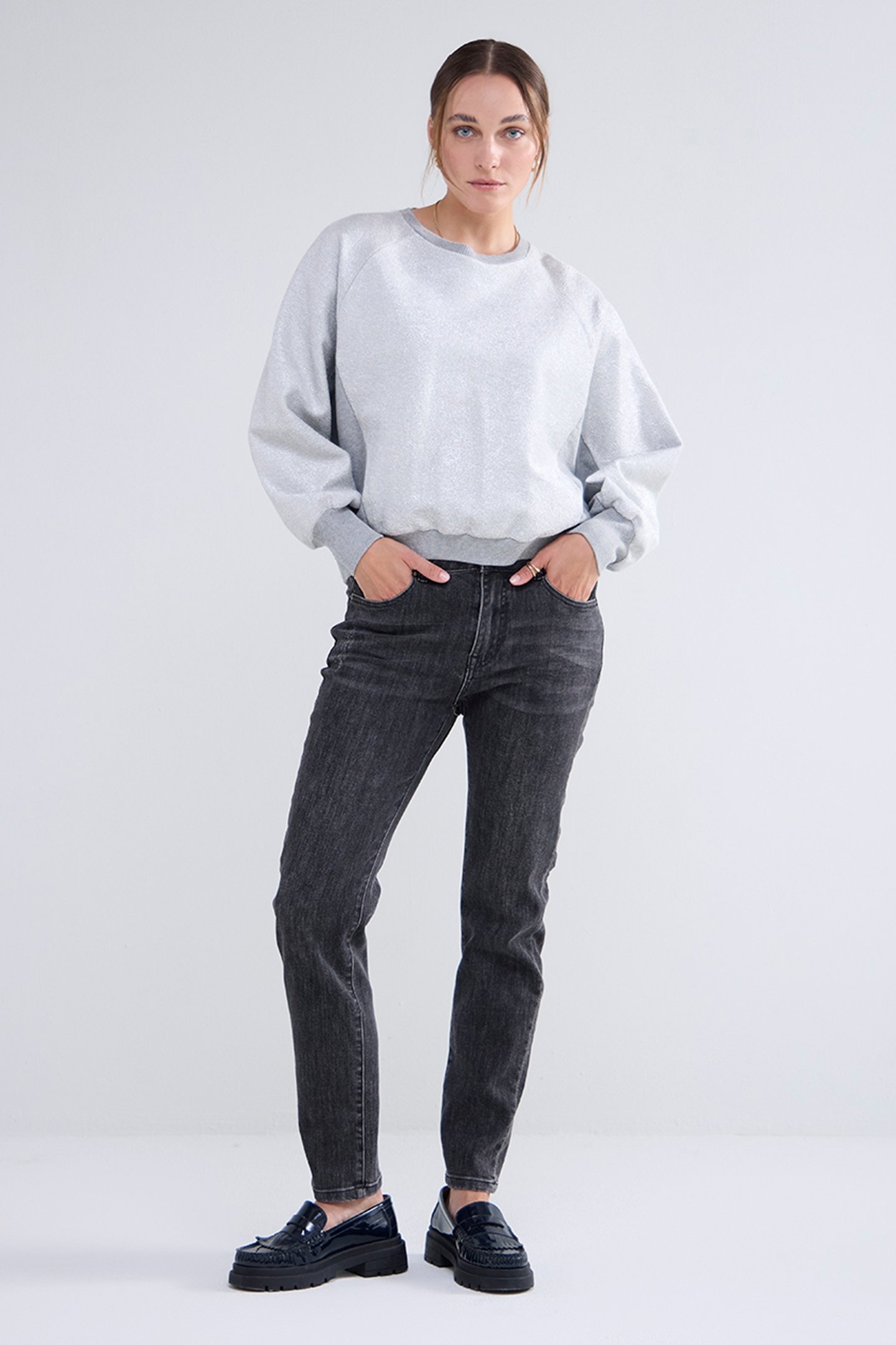 LOOSE FIT COATED SWEAT GREYS 3