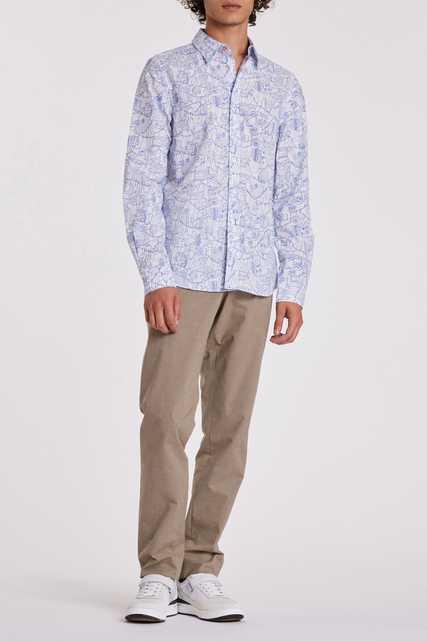 MENS LS TAILORED FIT SHIRT BLUE 3