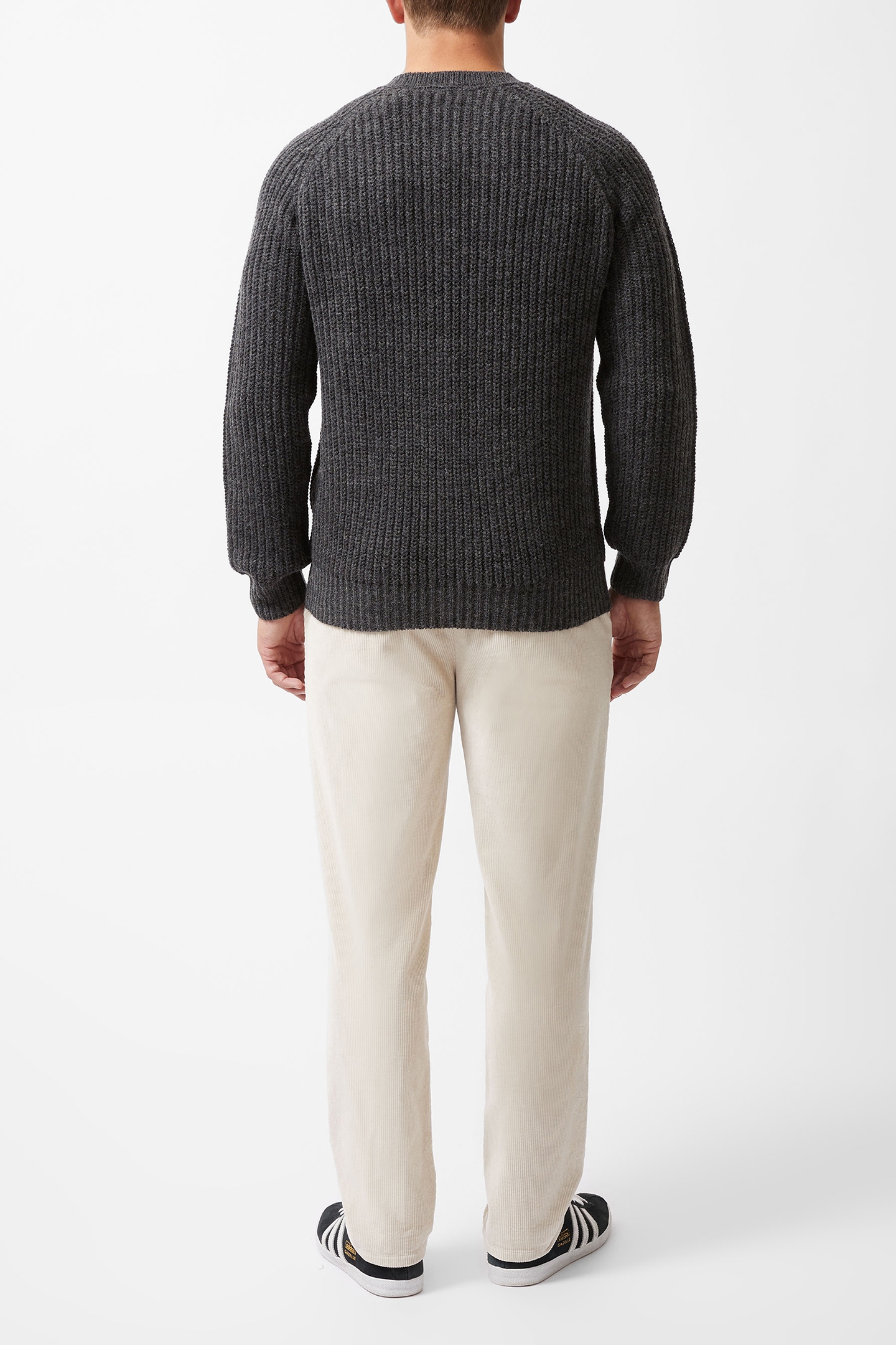 RAGLAN CREW JUMPER CHARCOAL MEL 2