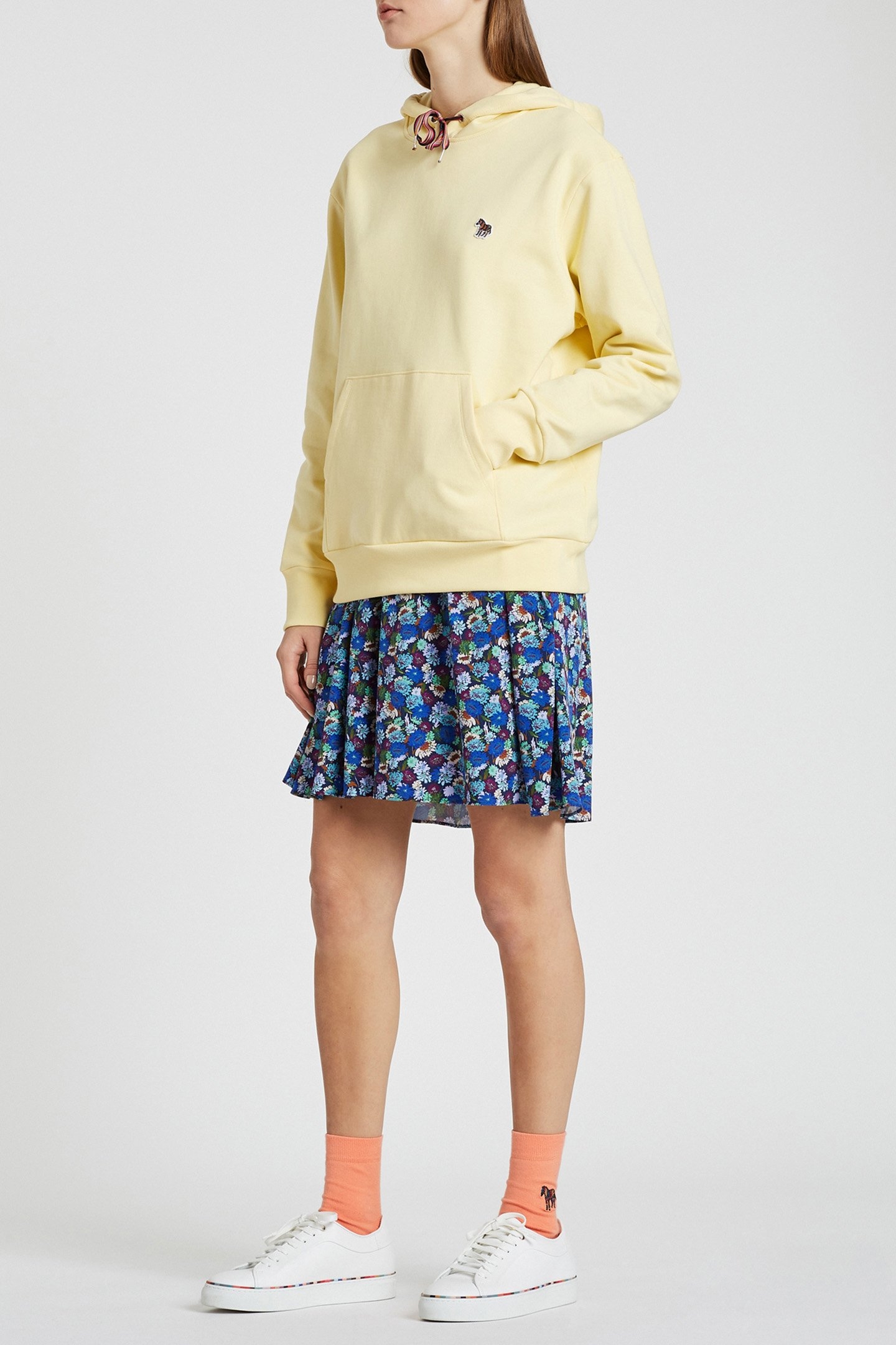 WOMENS ZEBRA HOODIE ACID YELLOW 3